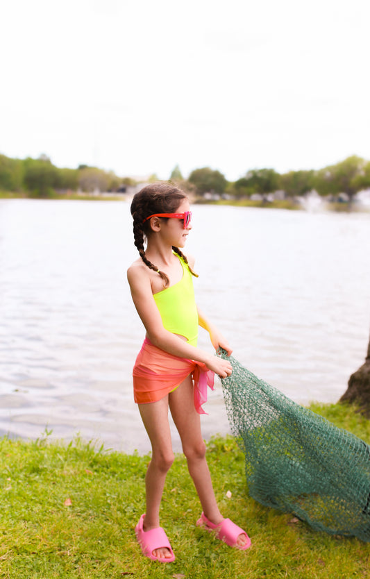 Neon Yellow Side Cut Out