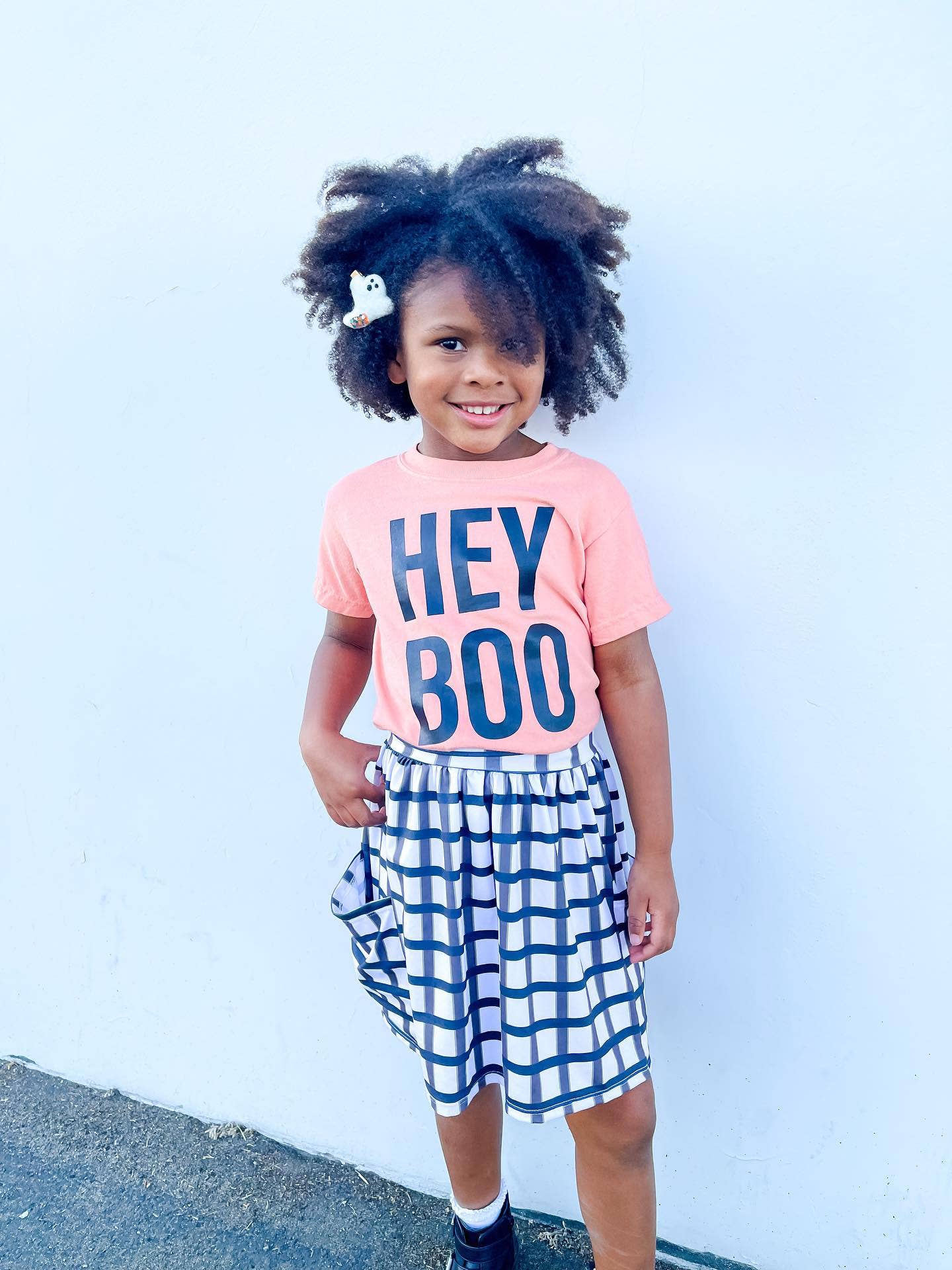Hey Boo | Kids & Adult Halloween Tee | Comfort Colors