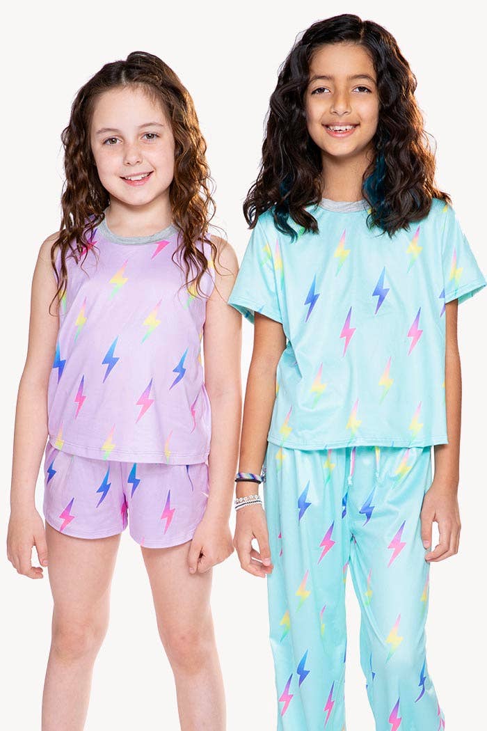 Simply Soft Sleeveless Easy Tank & Dolphin Short - Ice Pink Ombre Bolts