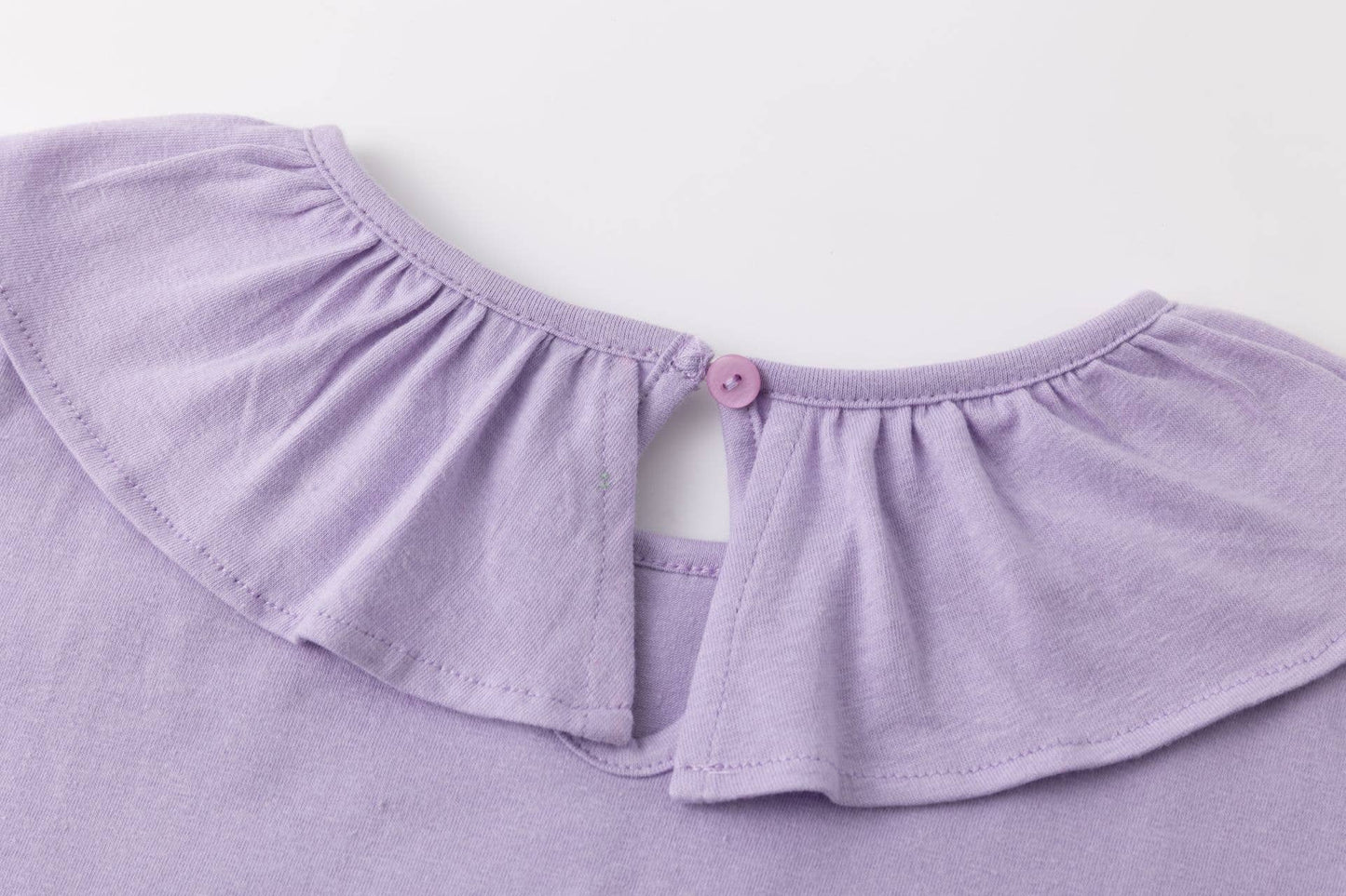 Sleeveless t-shirt with ruffle for girls