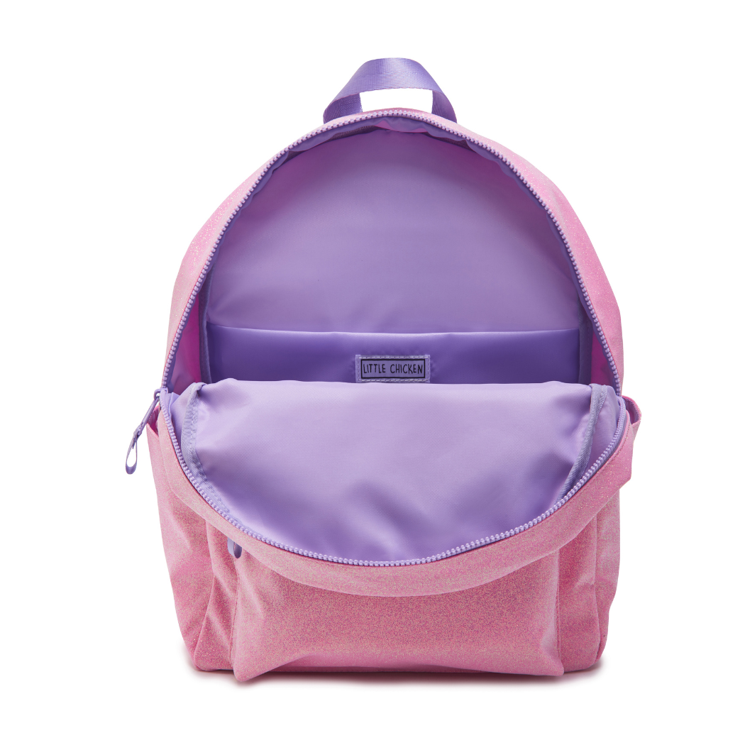 Glitter Kids Backpack with Patches, Girls Back to School