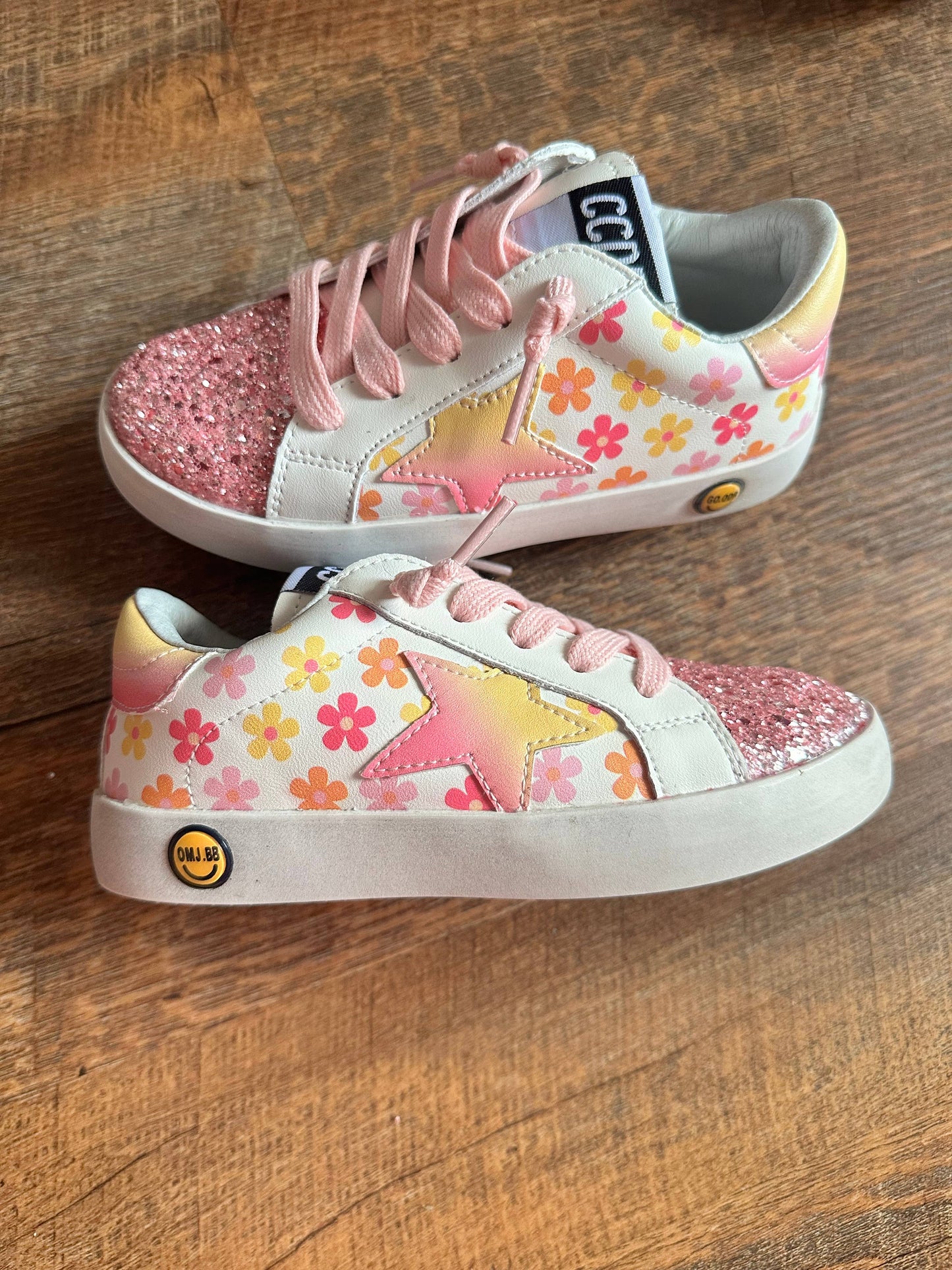 Spring Flowers Ombré Star Sneakers