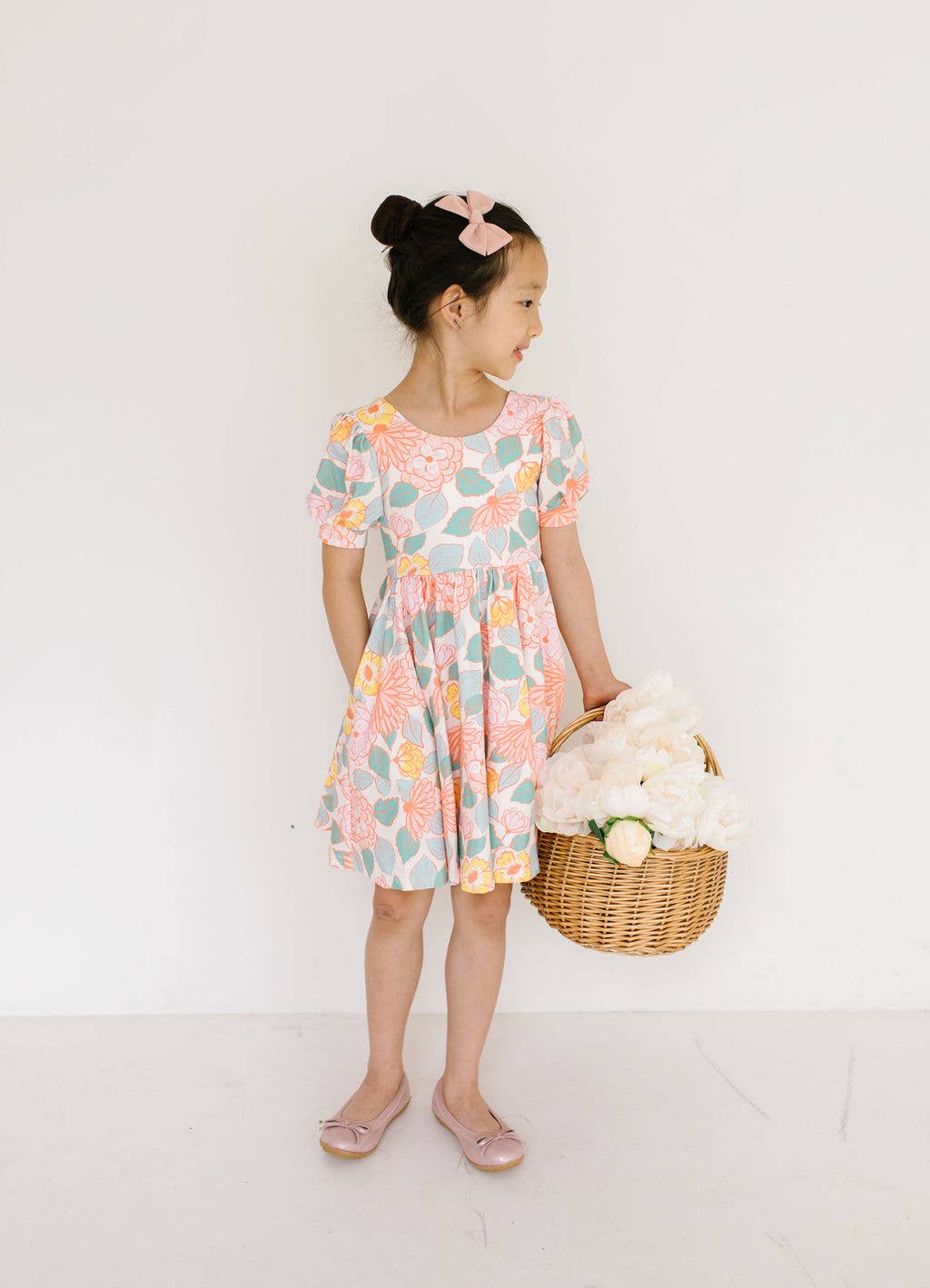 Puff Twirl in Soft Floral | Girls Spring Clothing