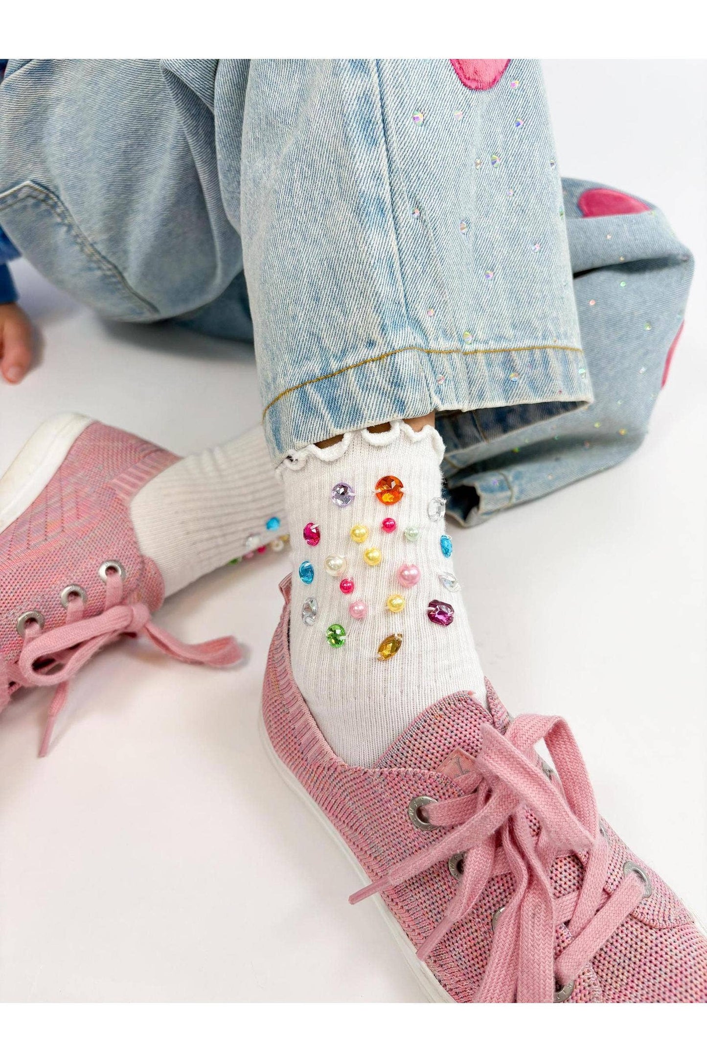 Multi-colored Gem High Socks