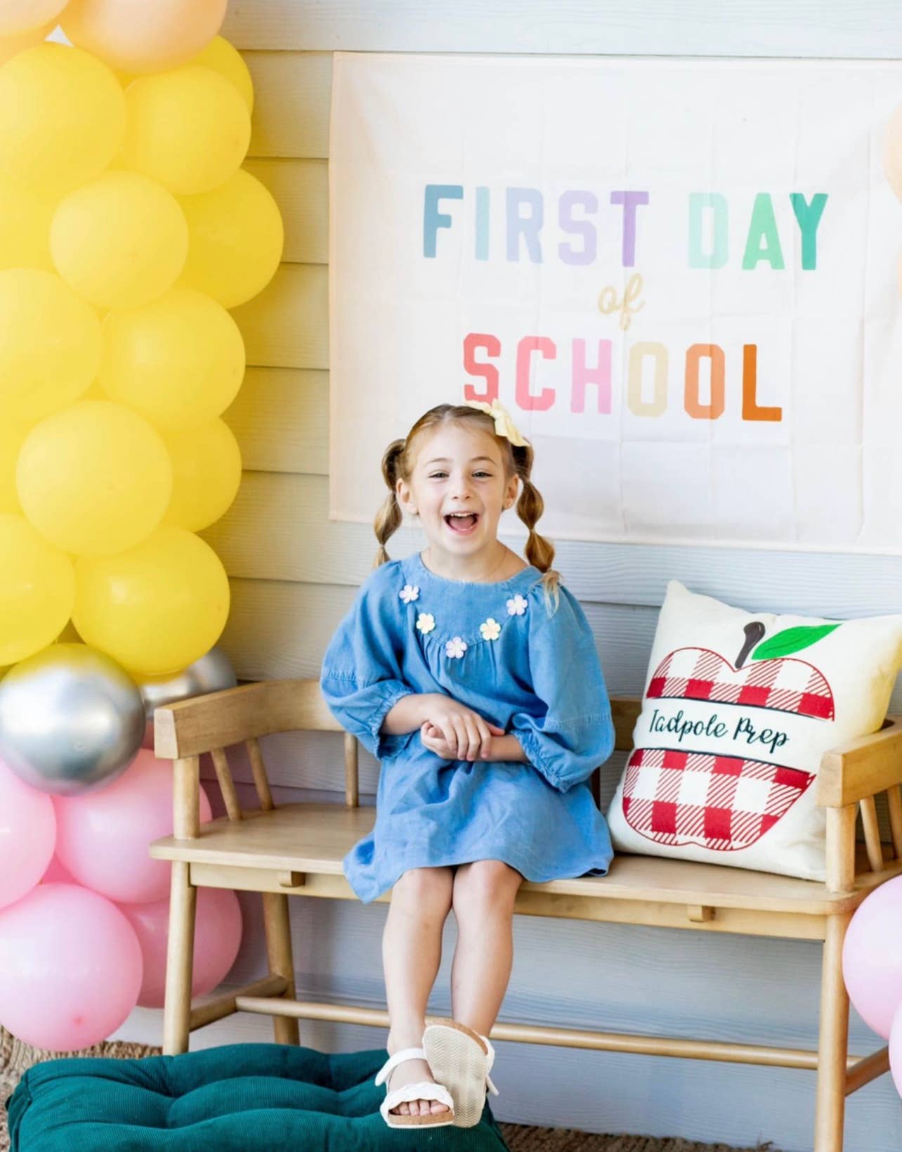 {Rainbow} First Day of School Banner