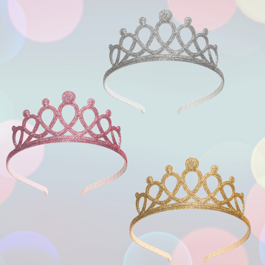 Silver Tiara Headband- Girls Dress Up Headband