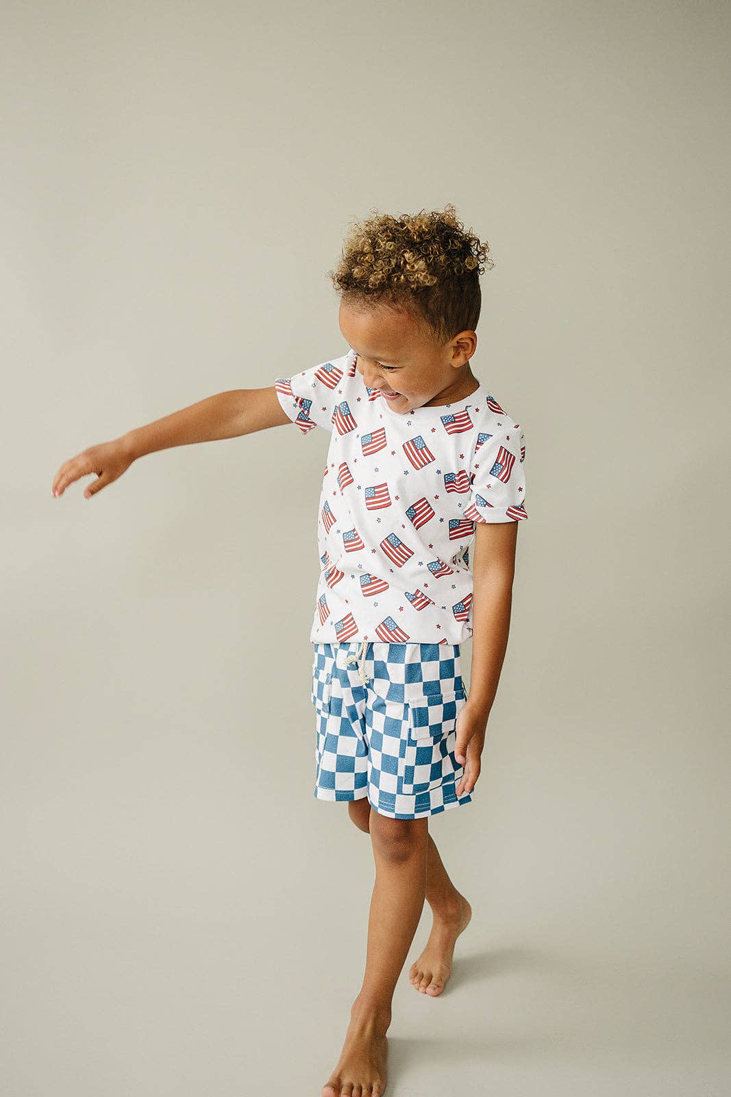 Fourth of July Cargo Shorts Set | Patriotic Vibes