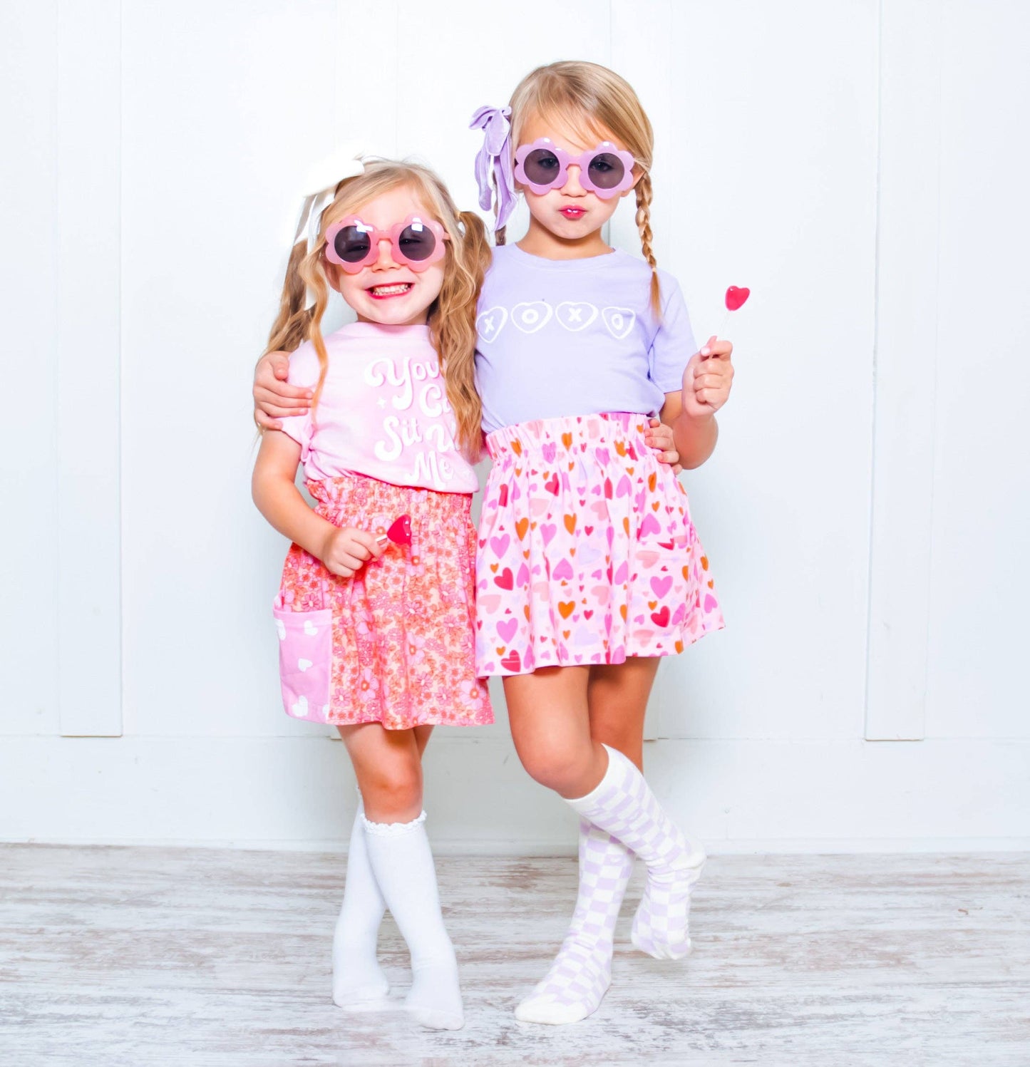 Girls Pocket Valentines Skirt