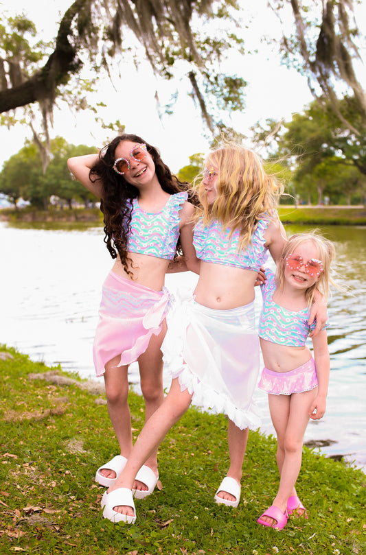 White Pareo with Petals