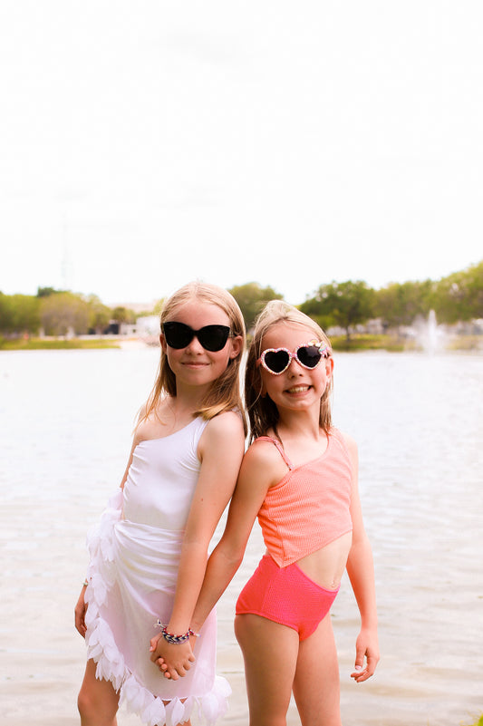 Kids Asymmetrical one piece Swimsuit