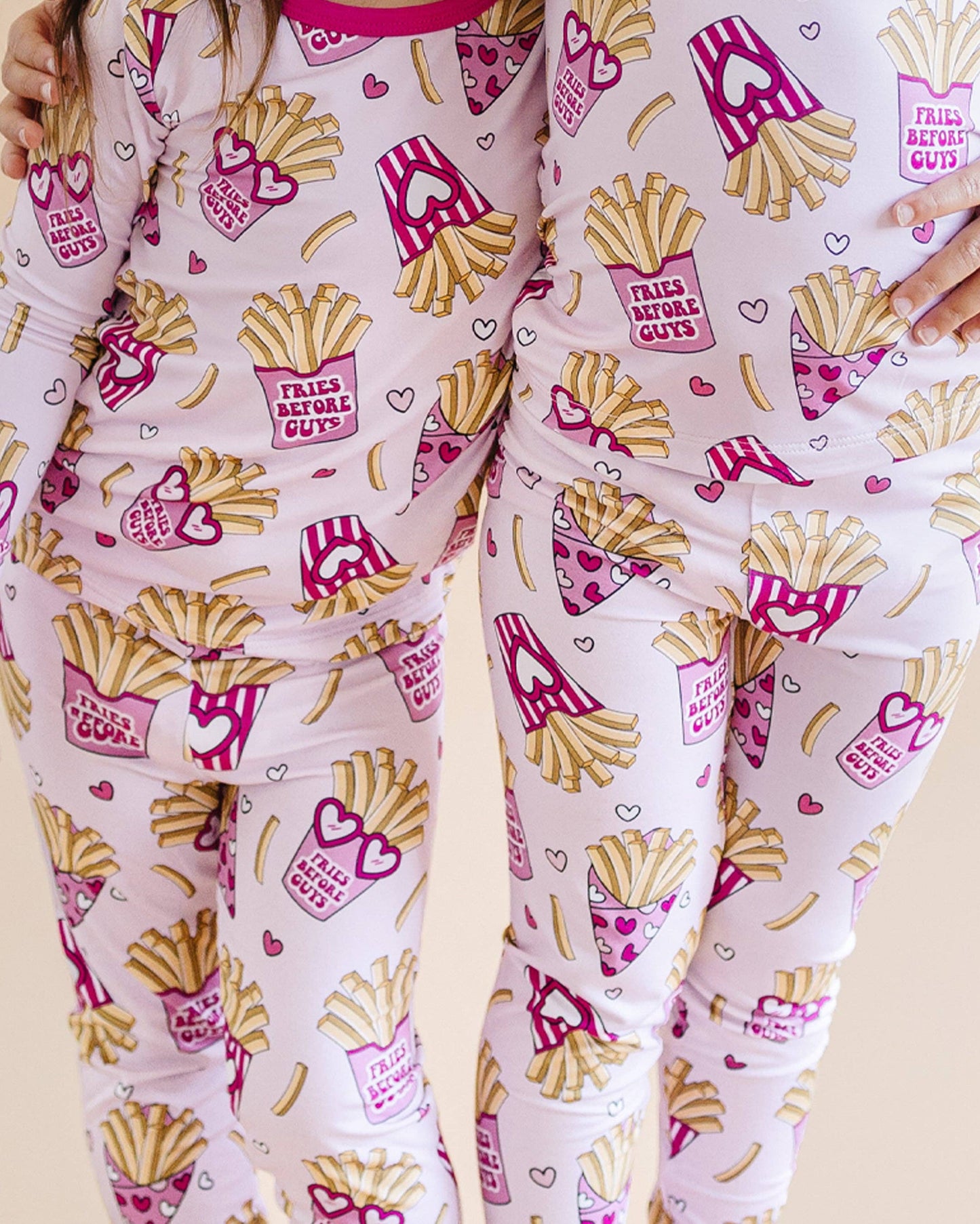 Valentine's Day Kids Bamboo Pajamas Set | Fries Before Guys