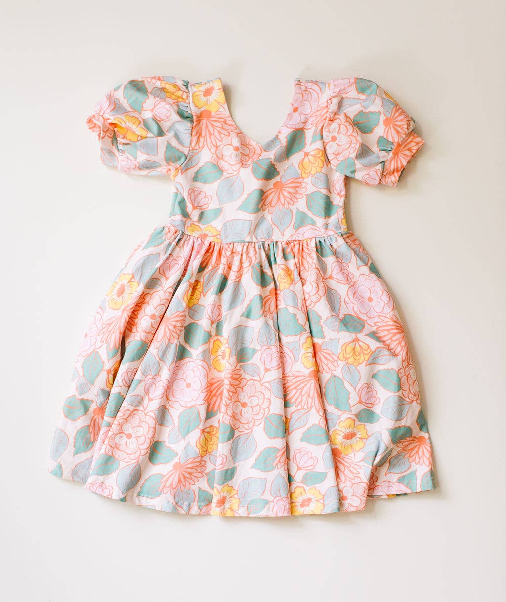 Puff Twirl in Soft Floral | Girls Spring Clothing