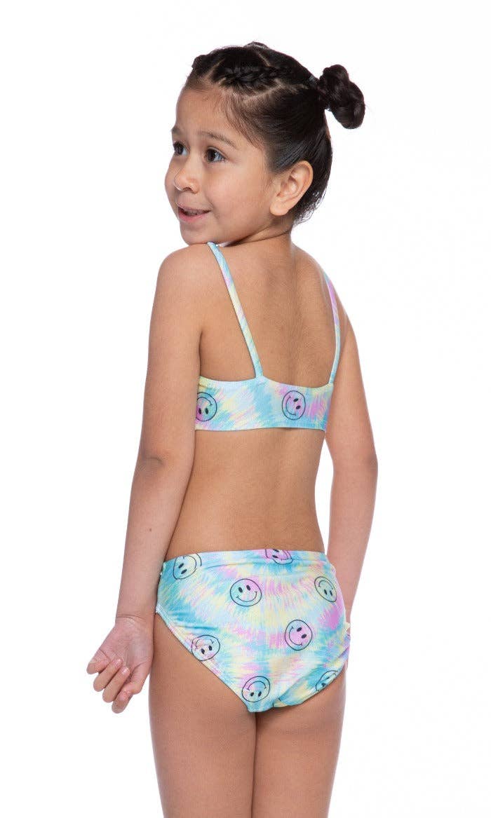 High Shine Plus Two Piece Swimsuit - Pink Lemonade Smiley