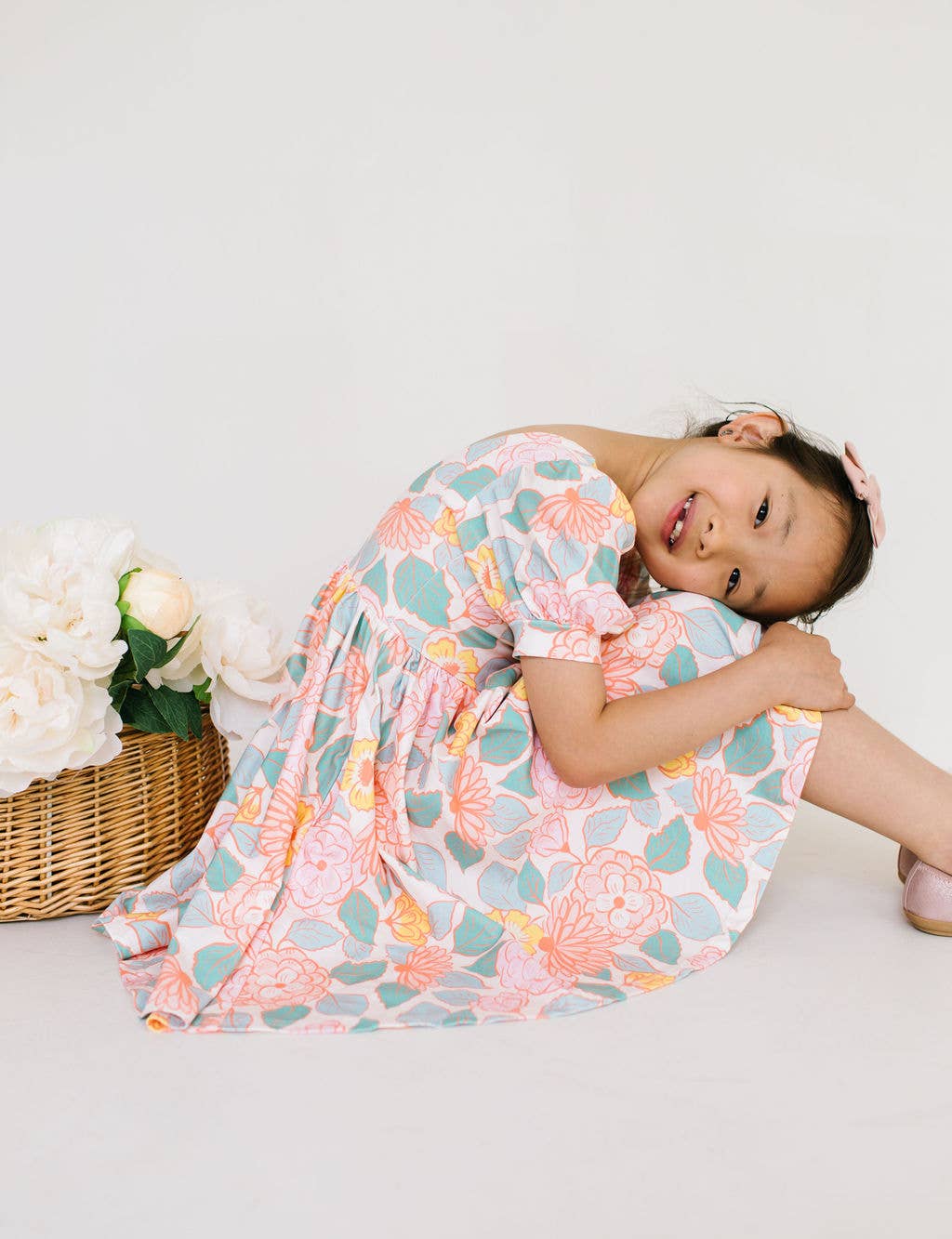 Puff Twirl in Soft Floral | Girls Spring Clothing