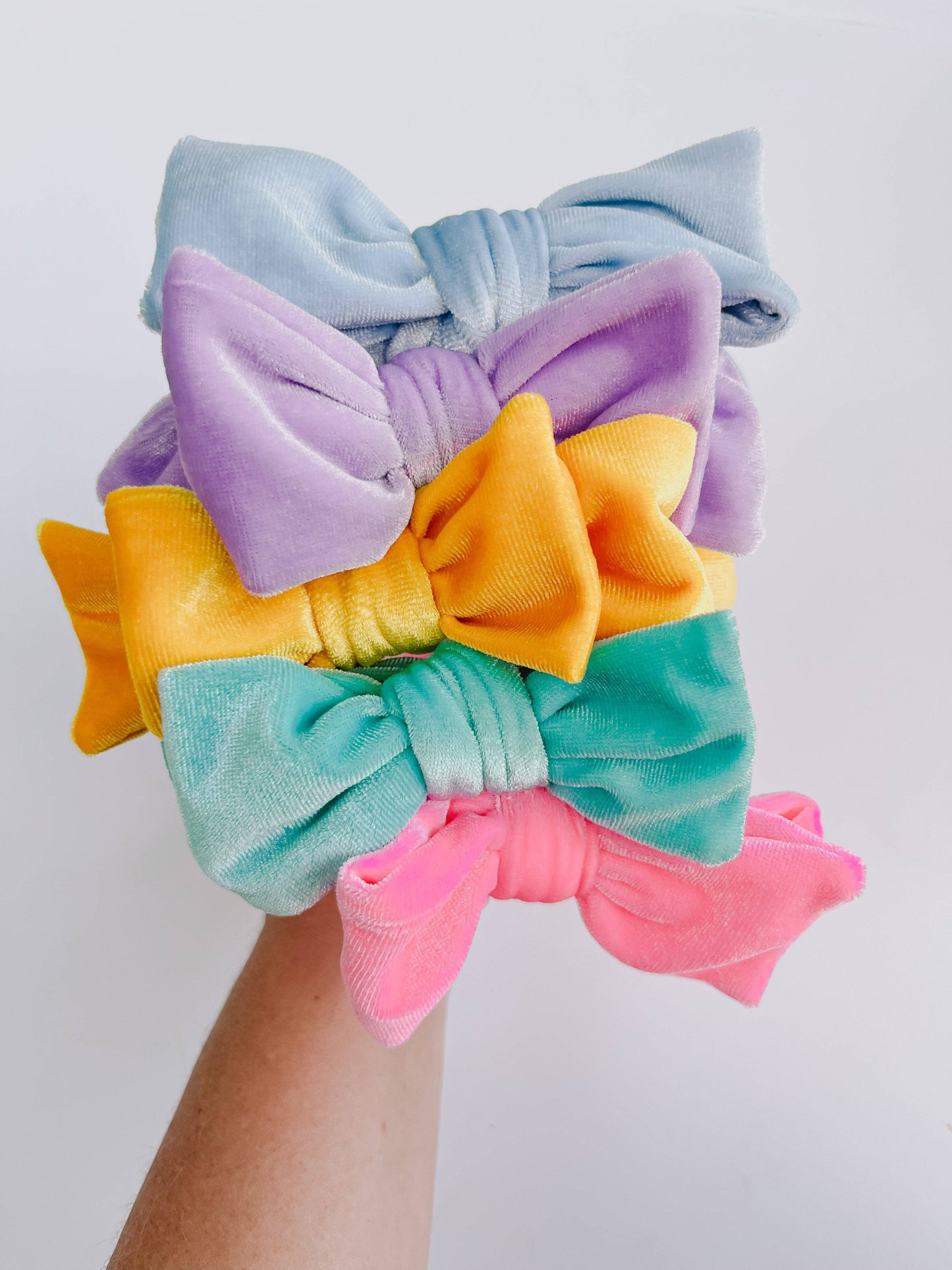 Teal Velvet Bow Headband