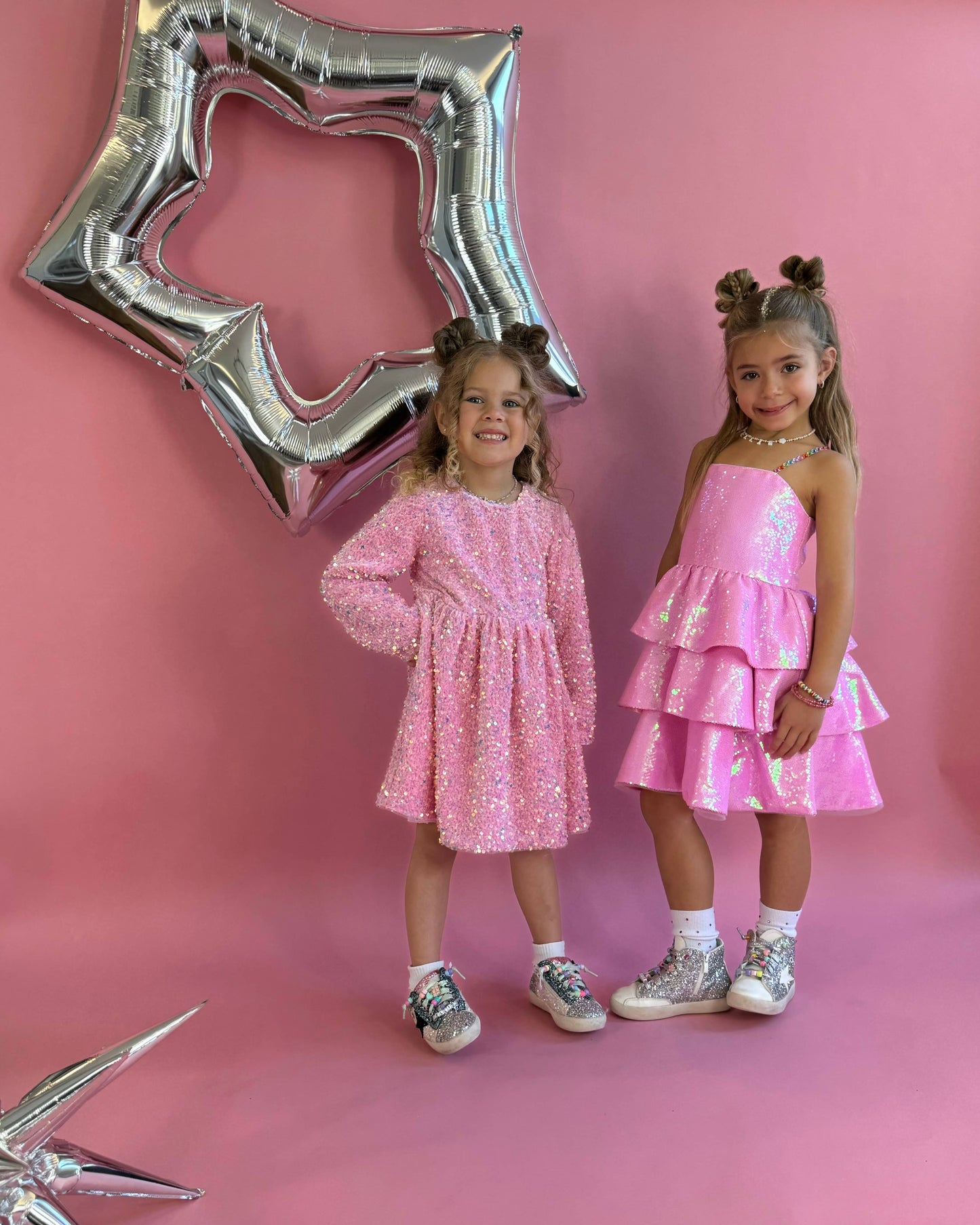 Pink Sequin Gem Dress (Pre Order)