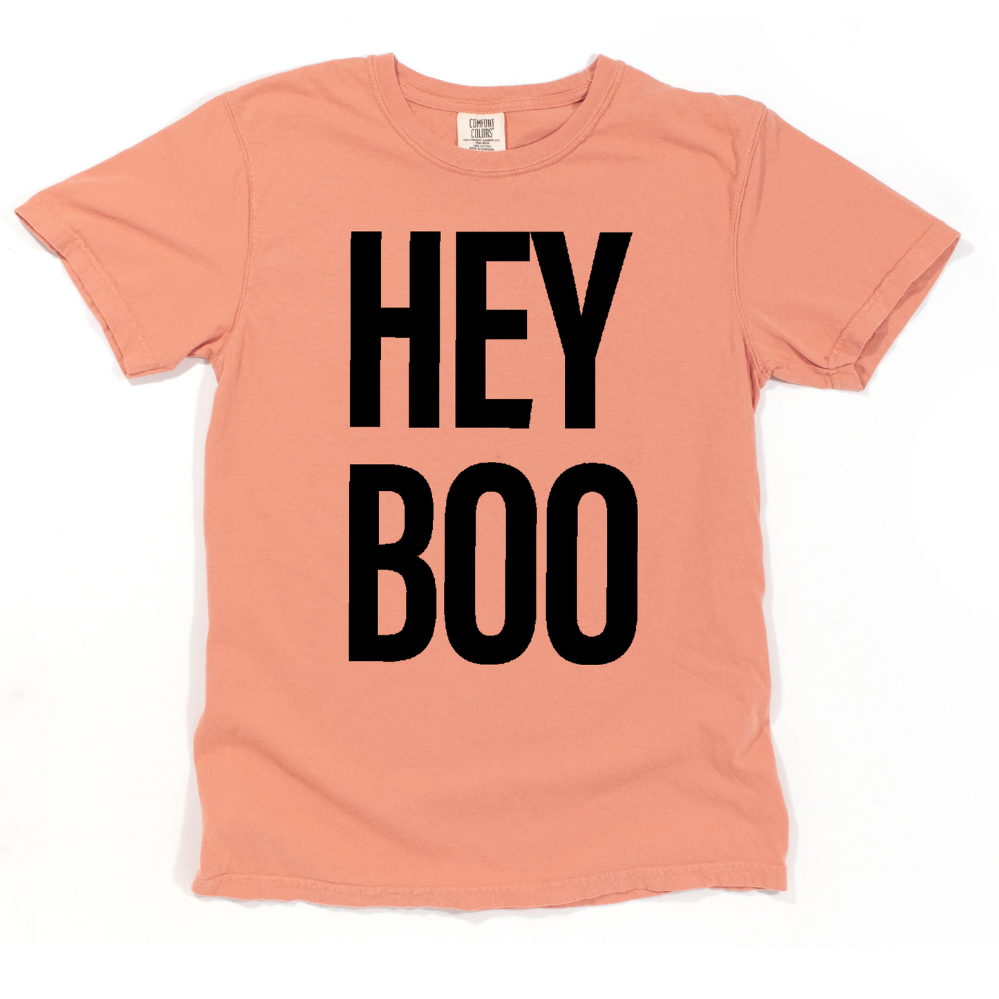 Hey Boo | Kids & Adult Halloween Tee | Comfort Colors