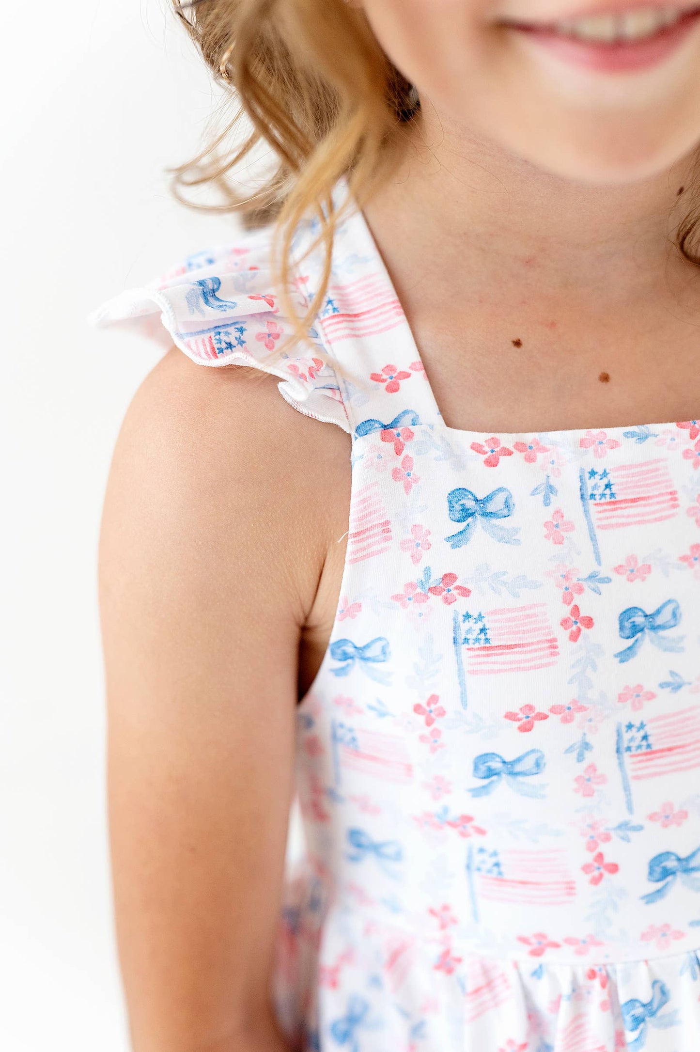 Rosita Dress in Patriotic Flags| Pocket Twirl Dress