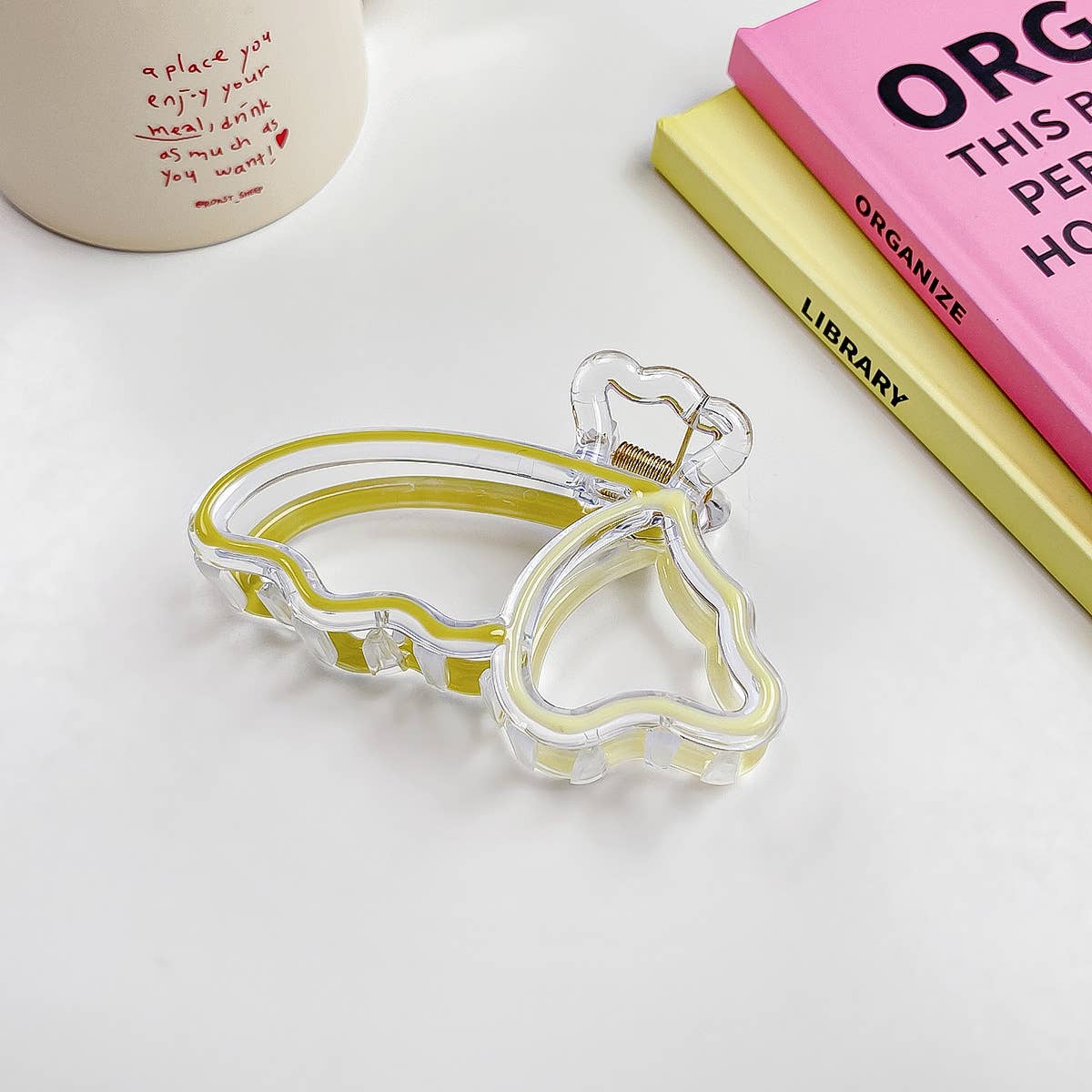 Colorful butterfly hairbow hair clip claw