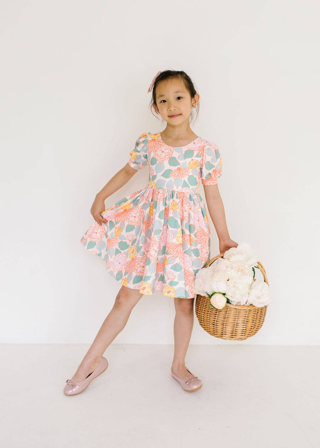Puff Twirl in Soft Floral | Girls Spring Clothing