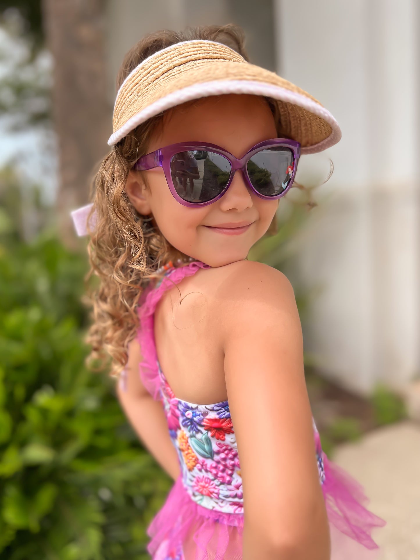 Sconset Straw Bow Visor (Girls)