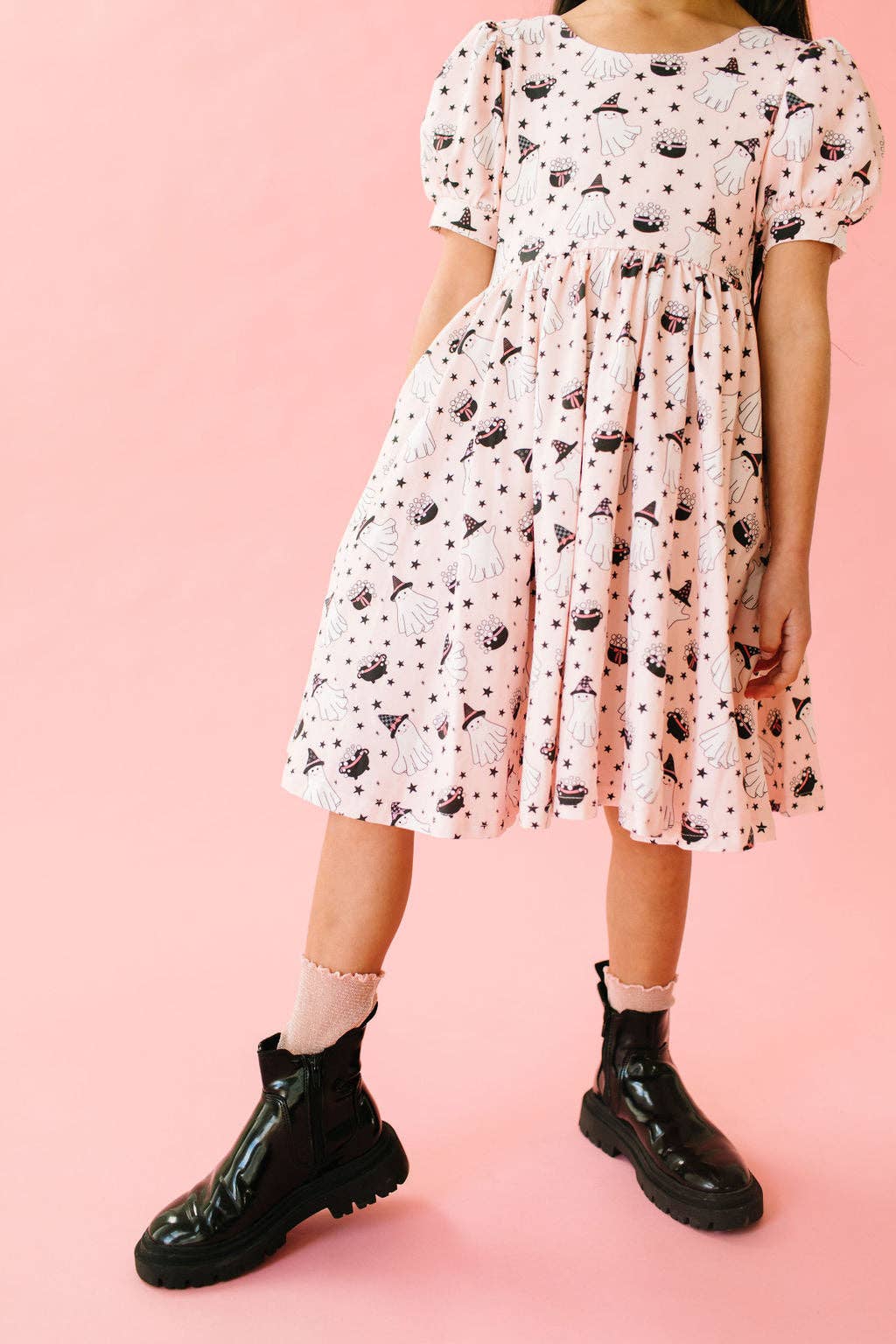 Puff Dress in Pink Cauldron Preorder