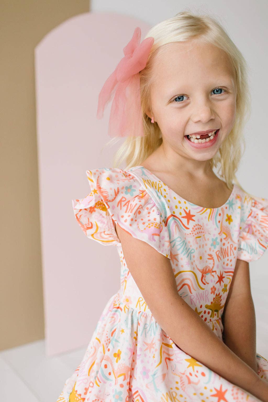 Olivia Twirl Dress in Dreamy Dino