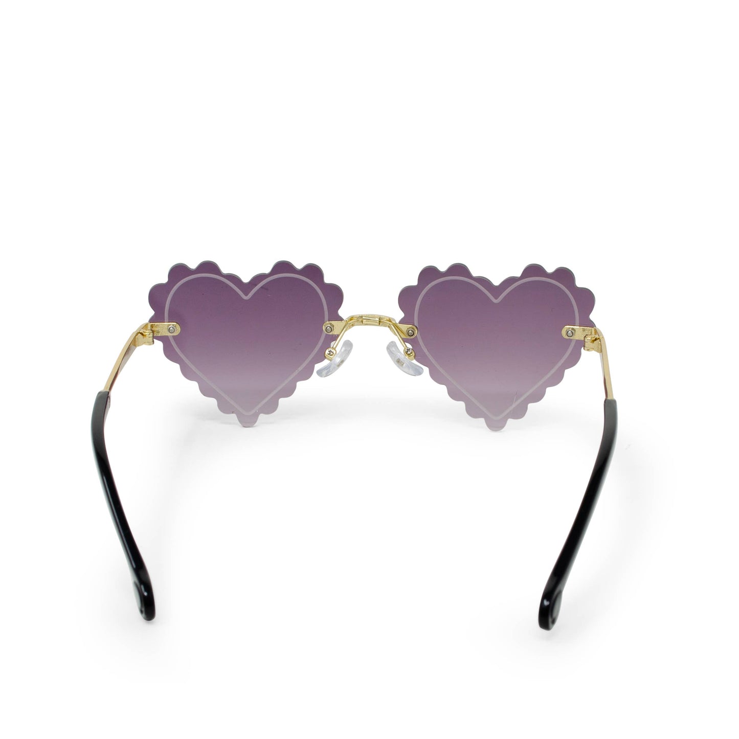 Frameless Purple Heart Sunglasses for Kids