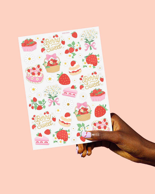 Strawberry Sweet Fruit Birthday Party Tattoos, Summer Picnic