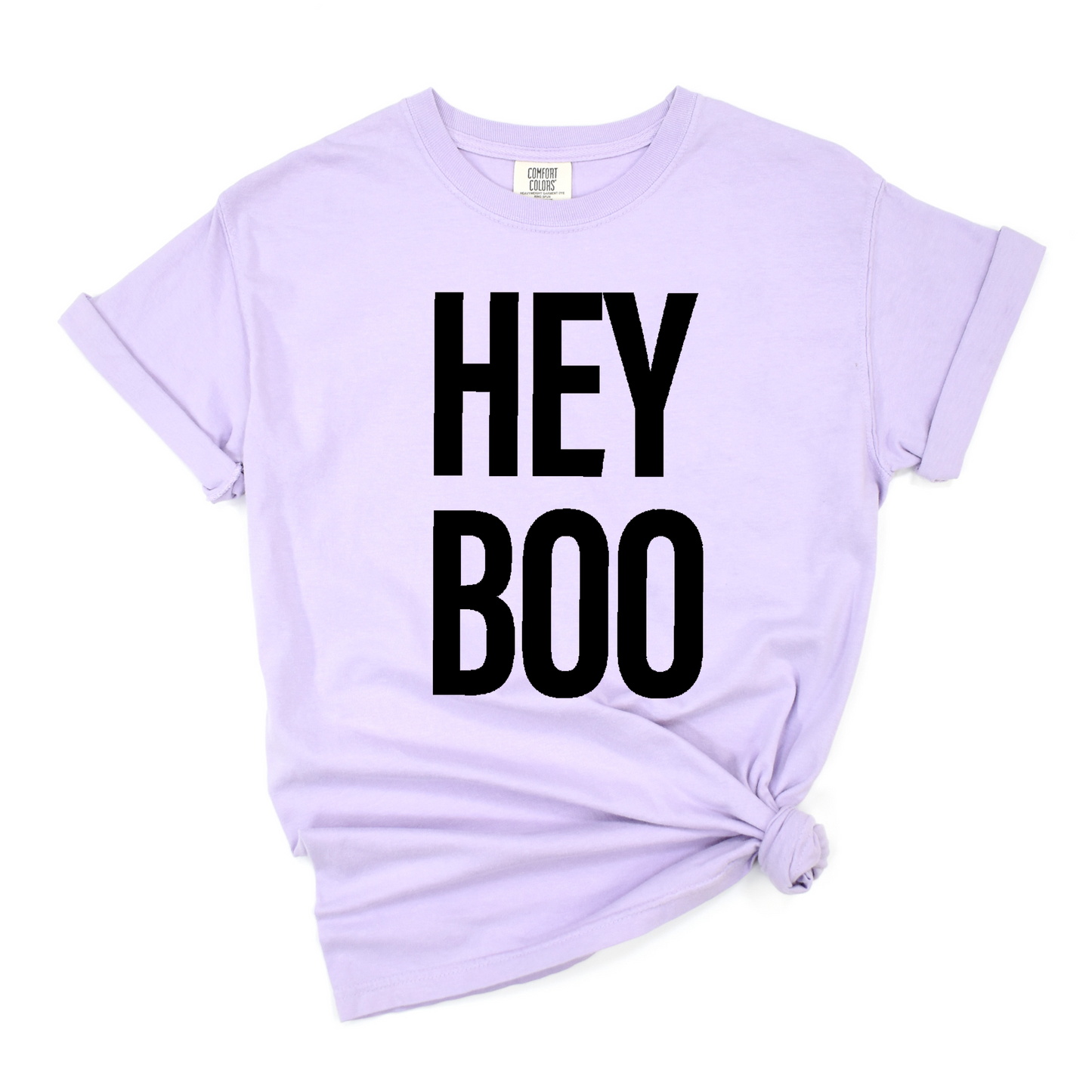 Hey Boo | Kids & Adult Halloween Tee | Comfort Colors