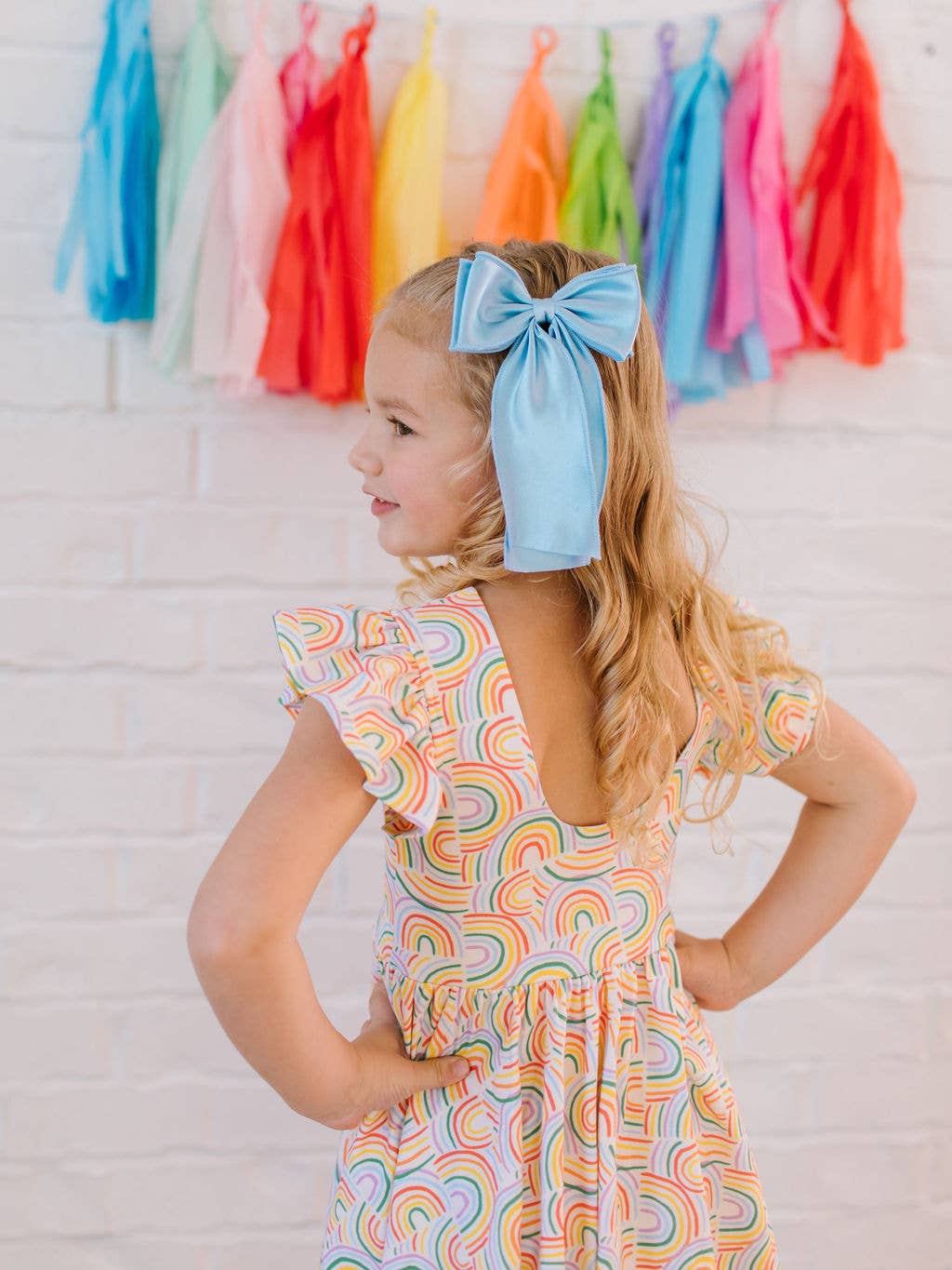 Olivia Dress in Primary Rainbow