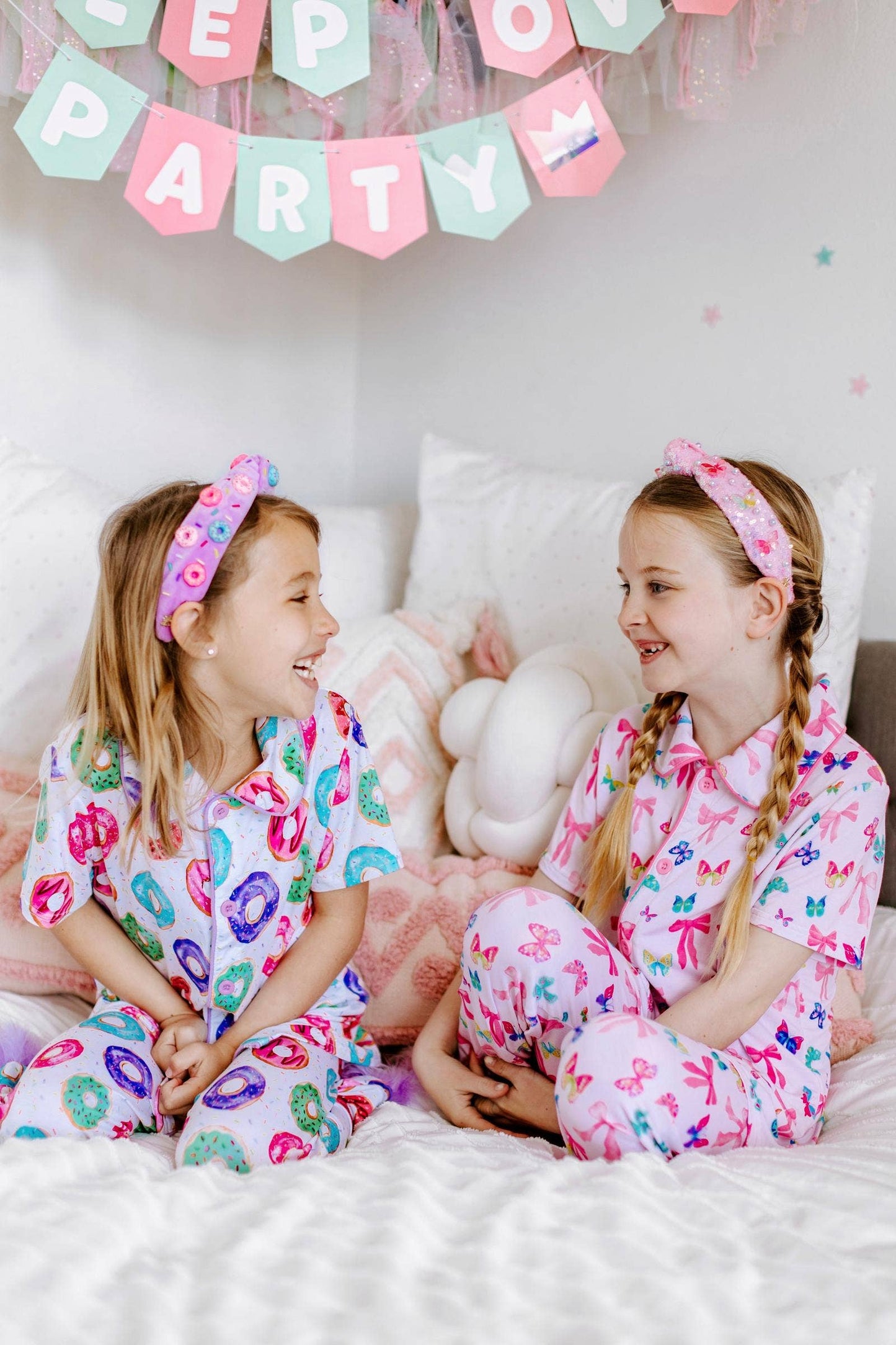 Bow and Butterfly Print Bamboo Feather PJs