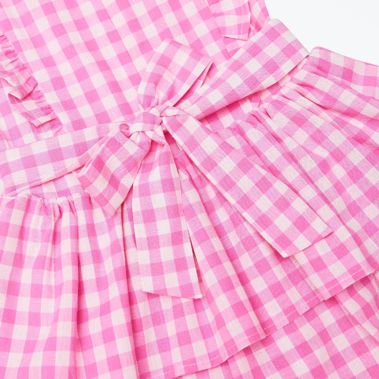 Ava Smocked Dress in Cotton Candy Pink Gingham