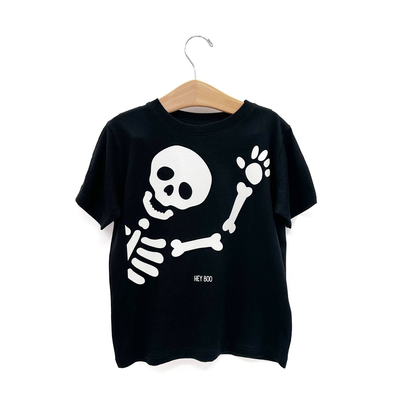 Hey Boo Skelly Tee or Sweatshirt, Halloween Skeleton