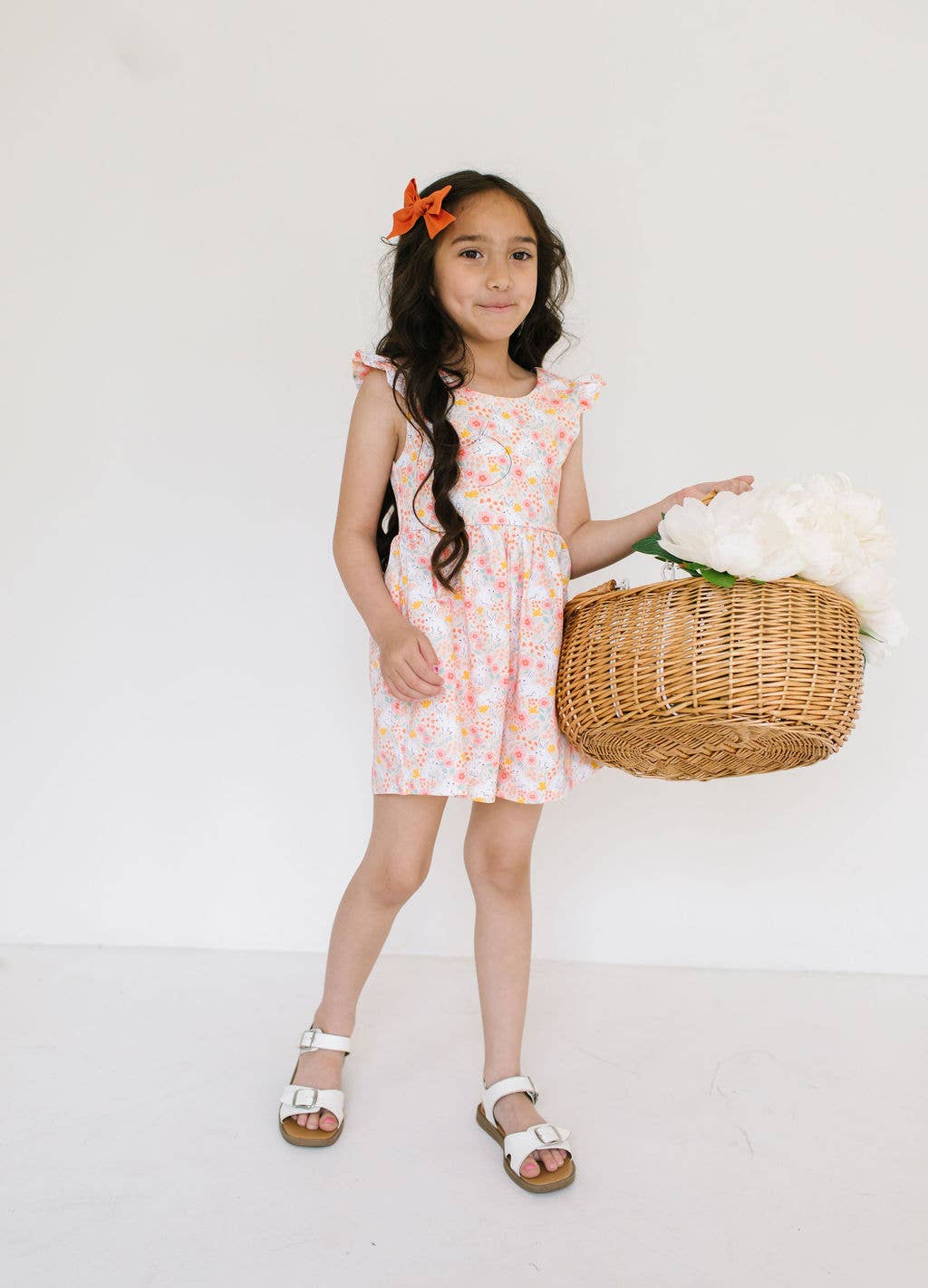 Macie Romper in Bunny Field