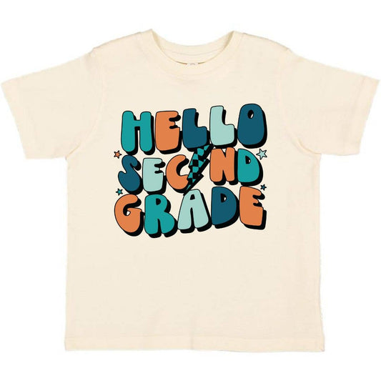 Hello Second Grade Short Sleeve T-Shirt -Back to School Kids