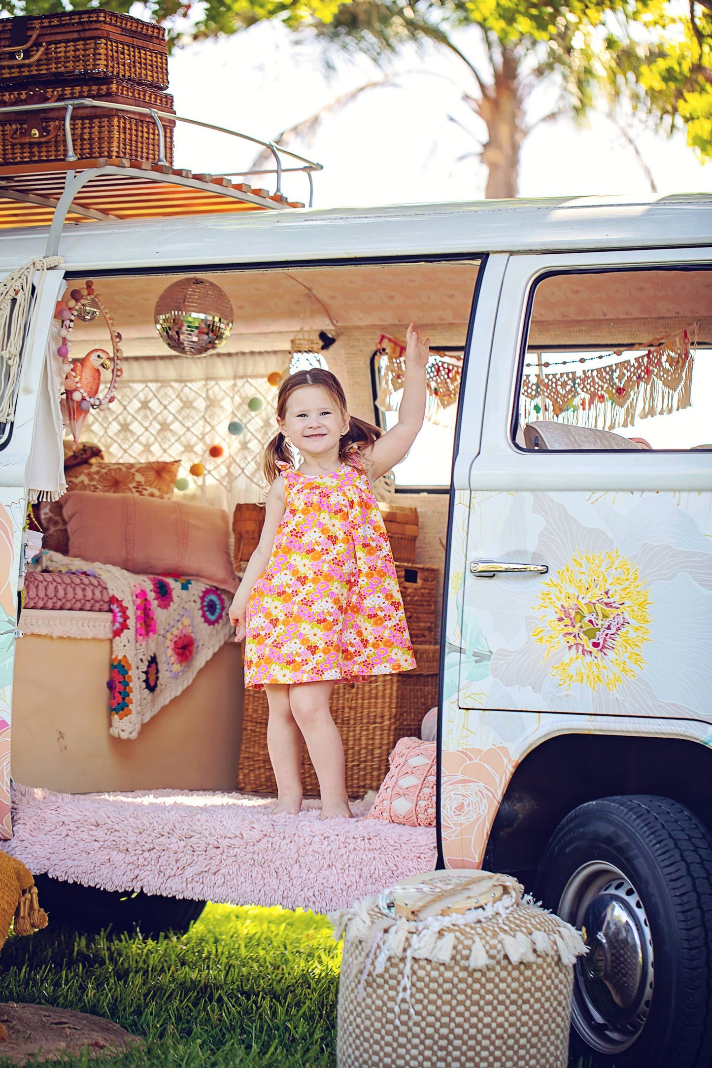 Summer Vintage Floral Dresses and Sets Baby and Toddler Girl