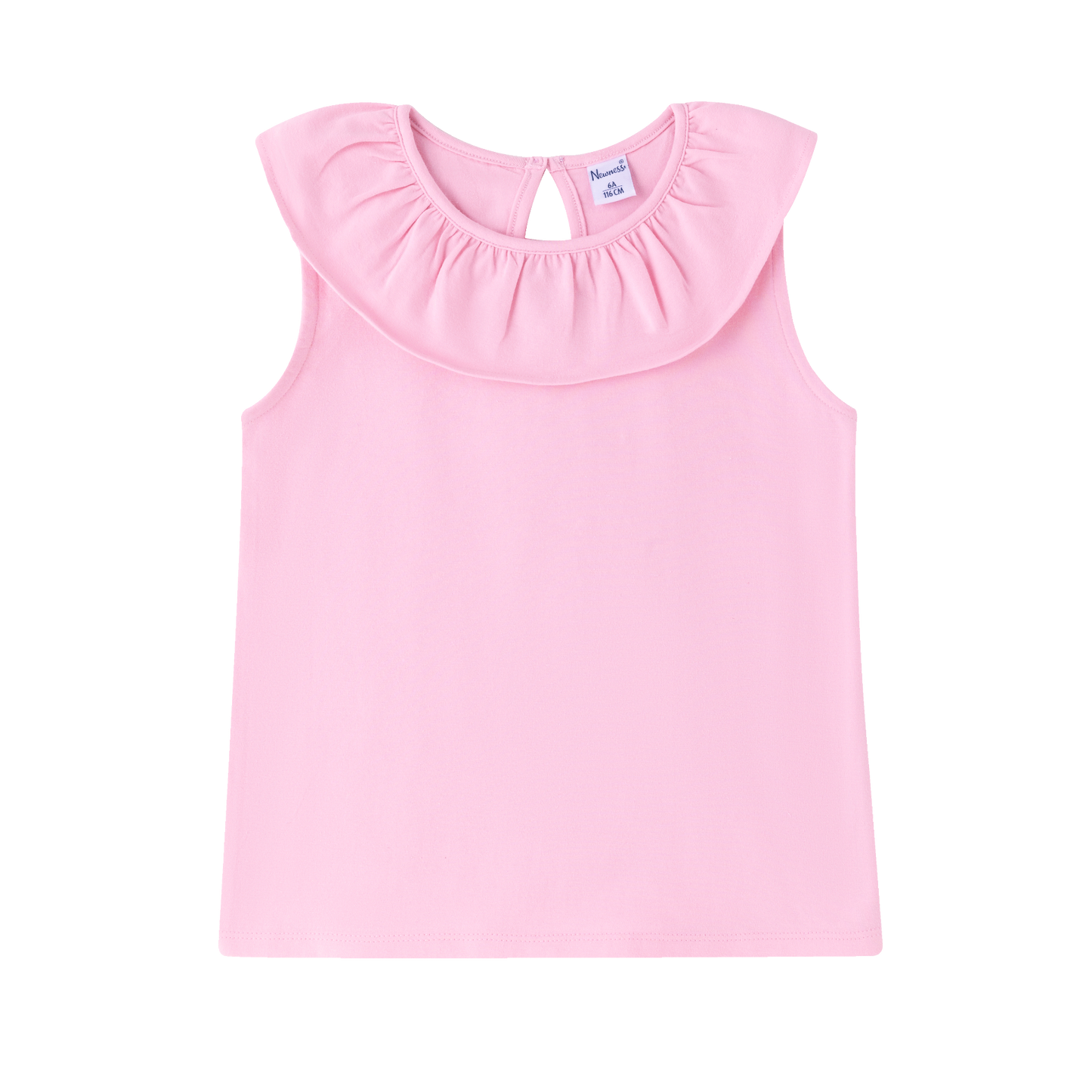 Sleeveless t-shirt with ruffle for girls