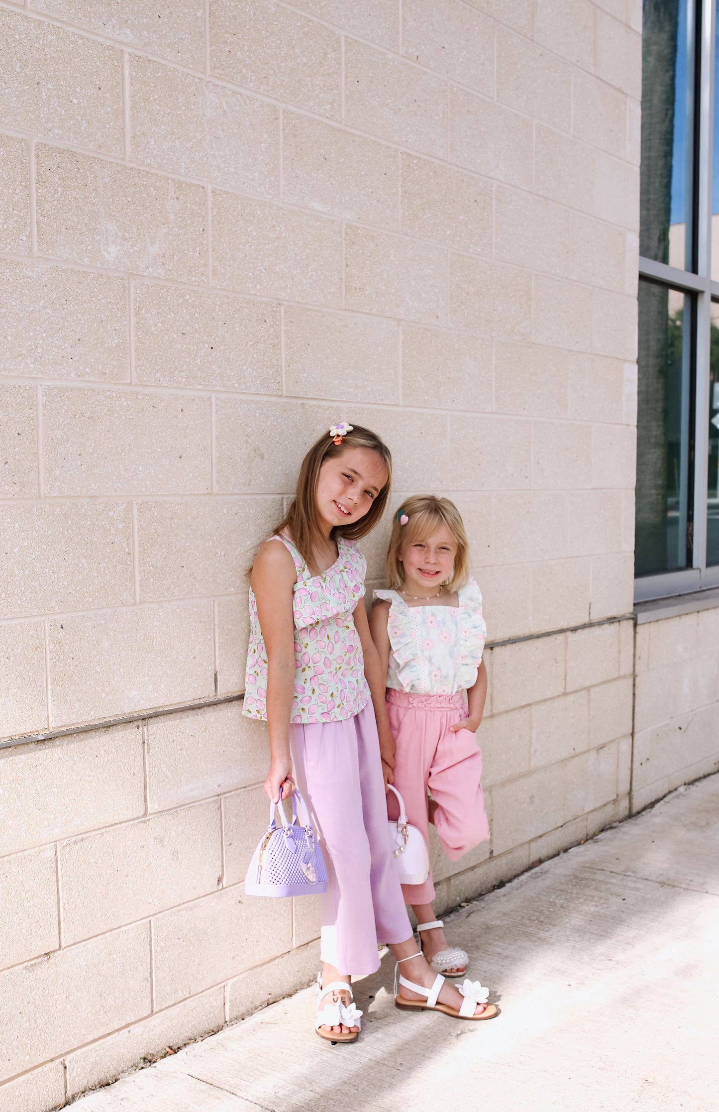 Pink wide pants for girls