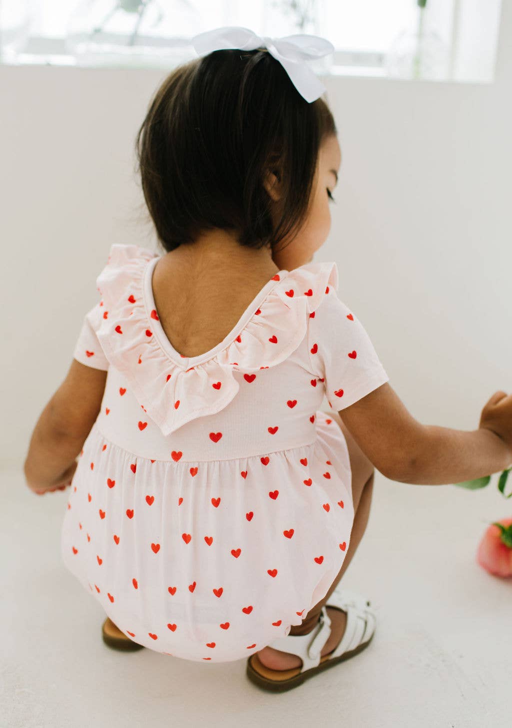 Harlow Romper in Sweetheart | Baby Bubble