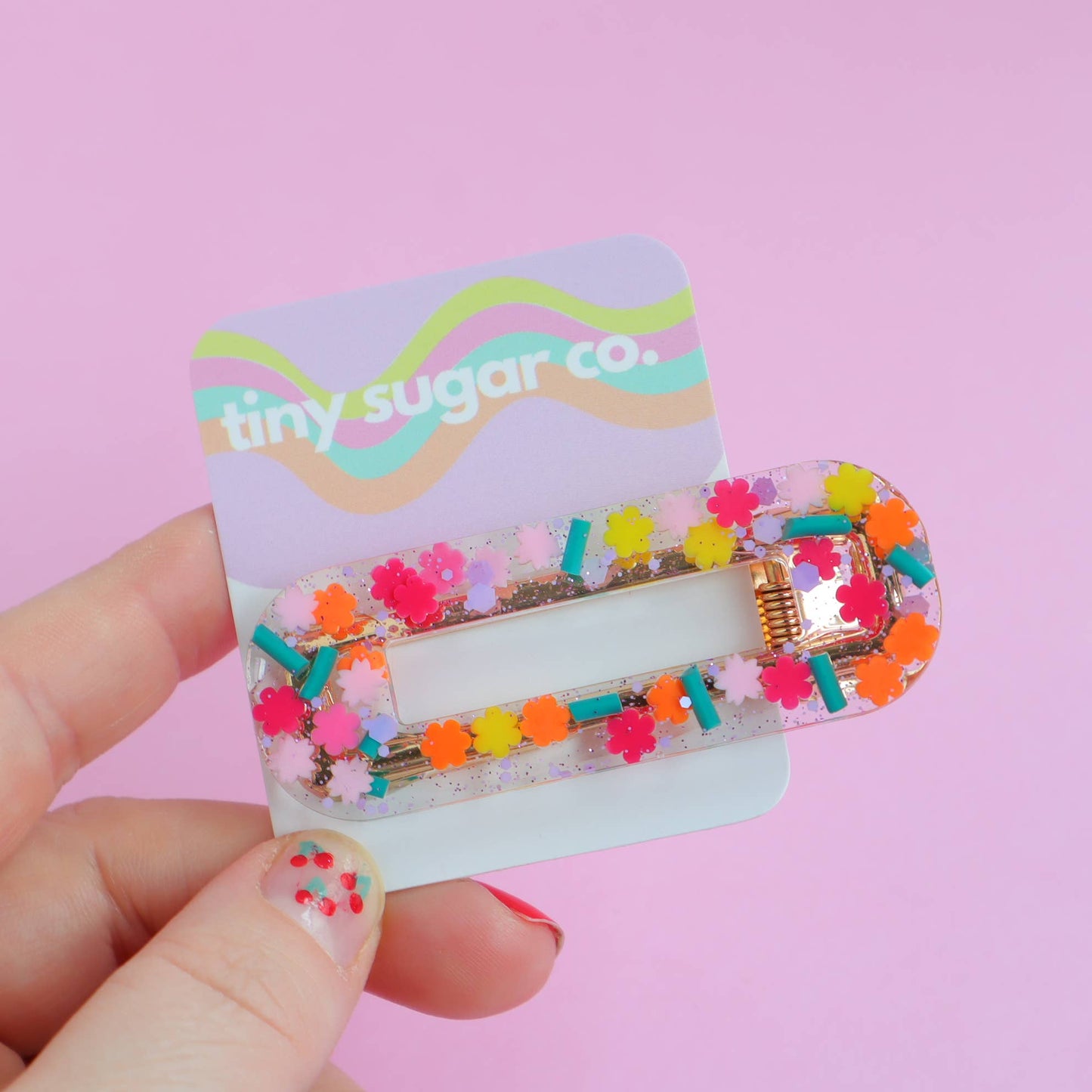 Flower Shop Resin Hair Clips