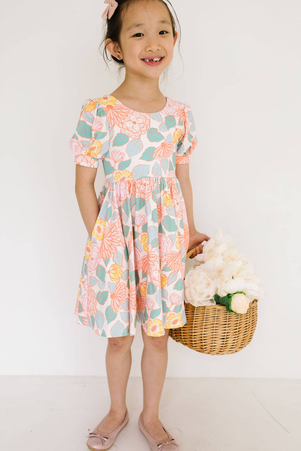 Puff Twirl in Soft Floral | Girls Spring Clothing