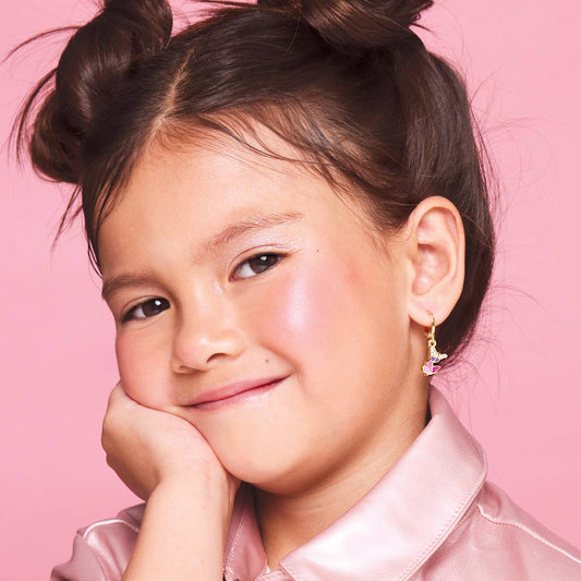 Huggie Hoop Dangle Earrings | Butterfly Kiss