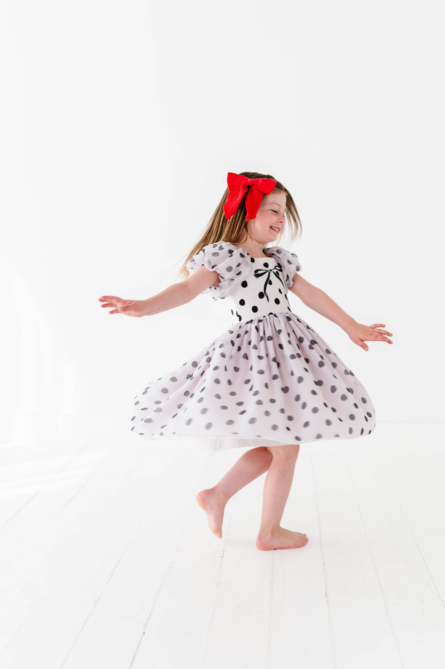 Ivory Dot | Bow Party Dress
