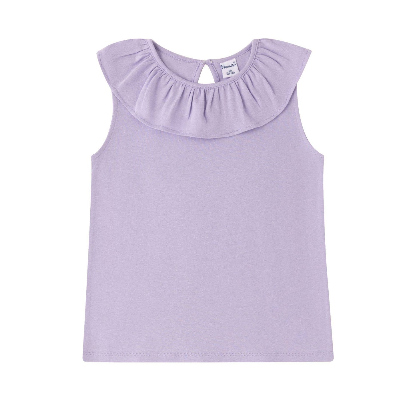 Sleeveless t-shirt with ruffle for girls