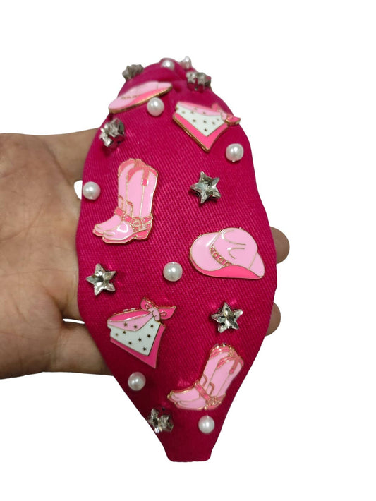 Cowgirl Embellished Knot Headband