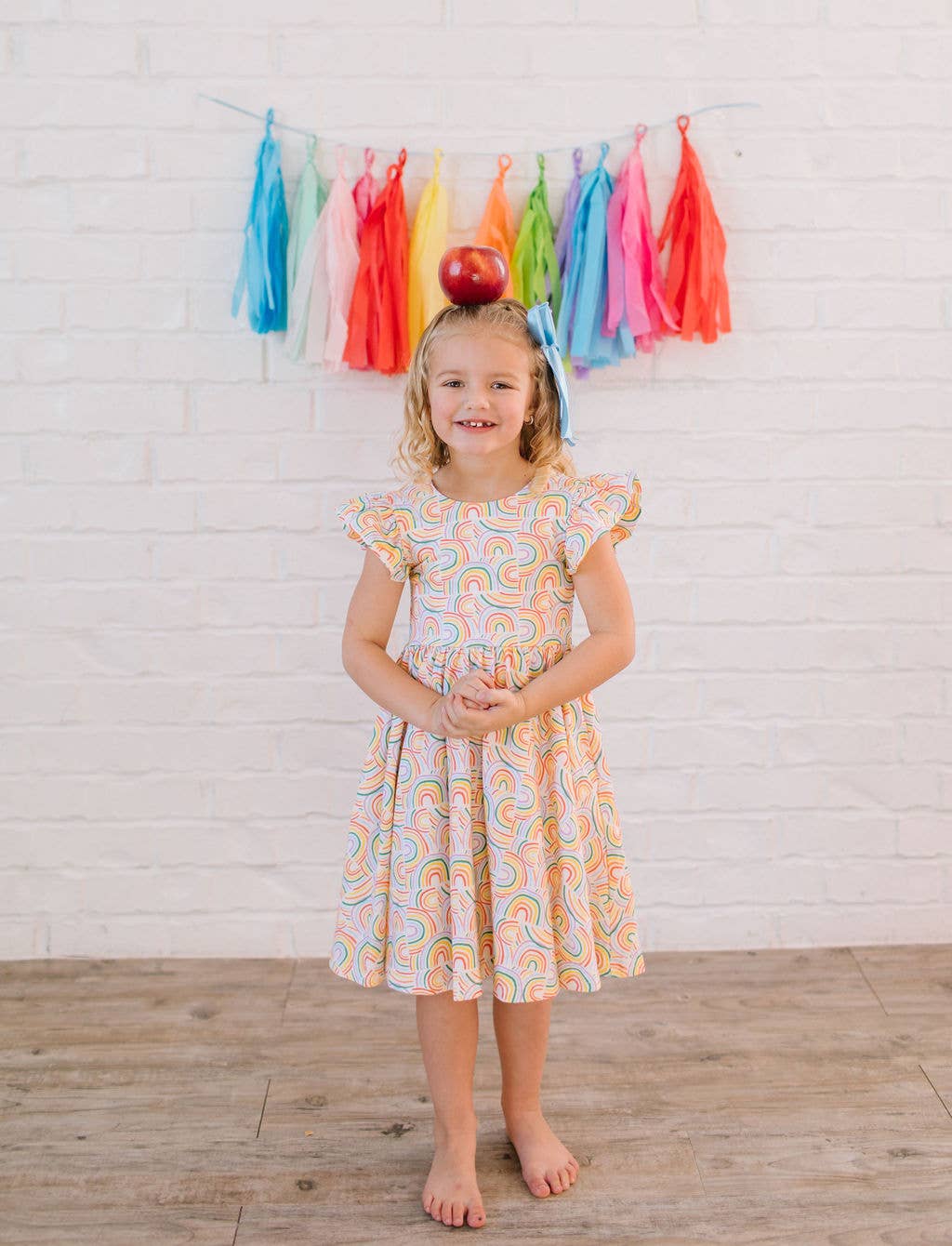 Olivia Dress in Primary Rainbow
