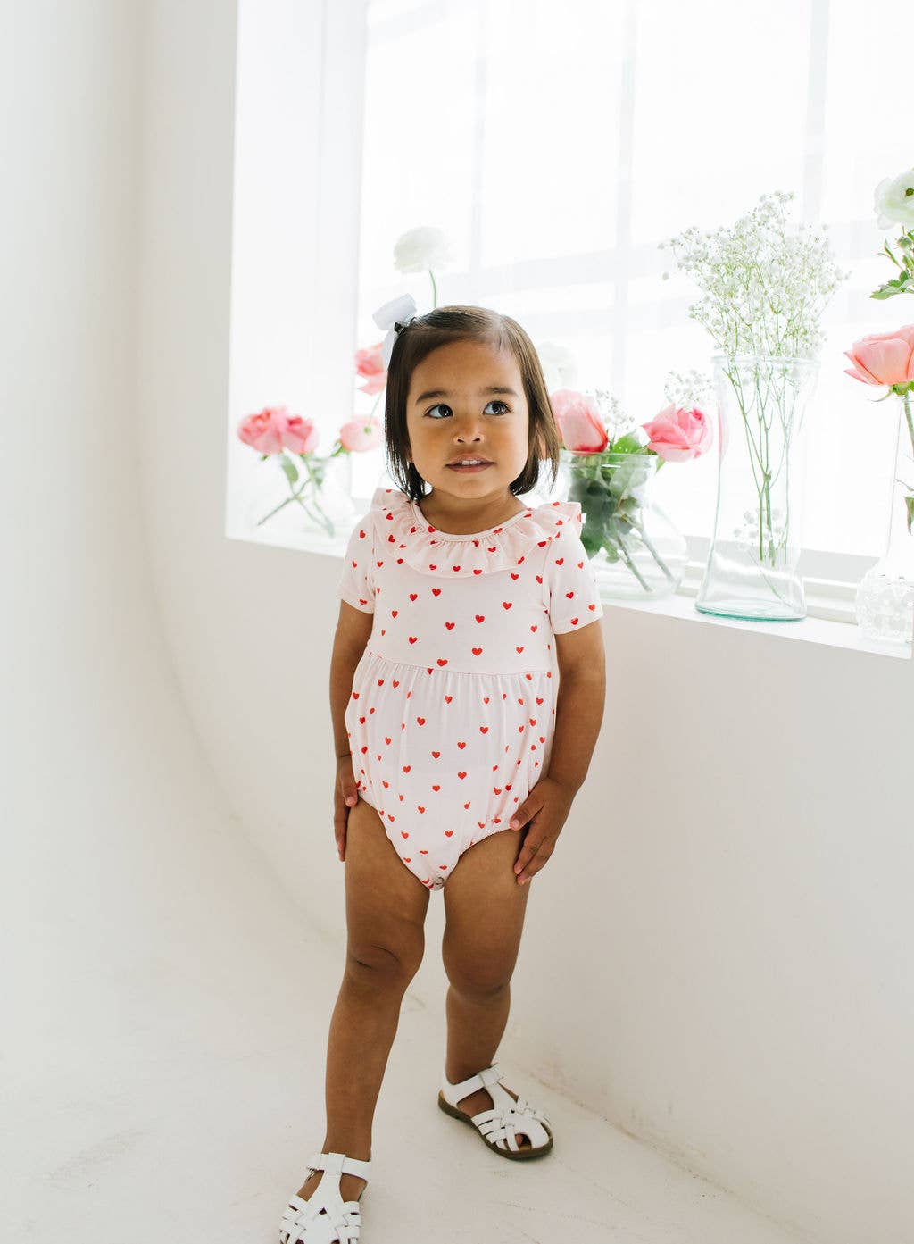 Harlow Romper in Sweetheart | Baby Bubble