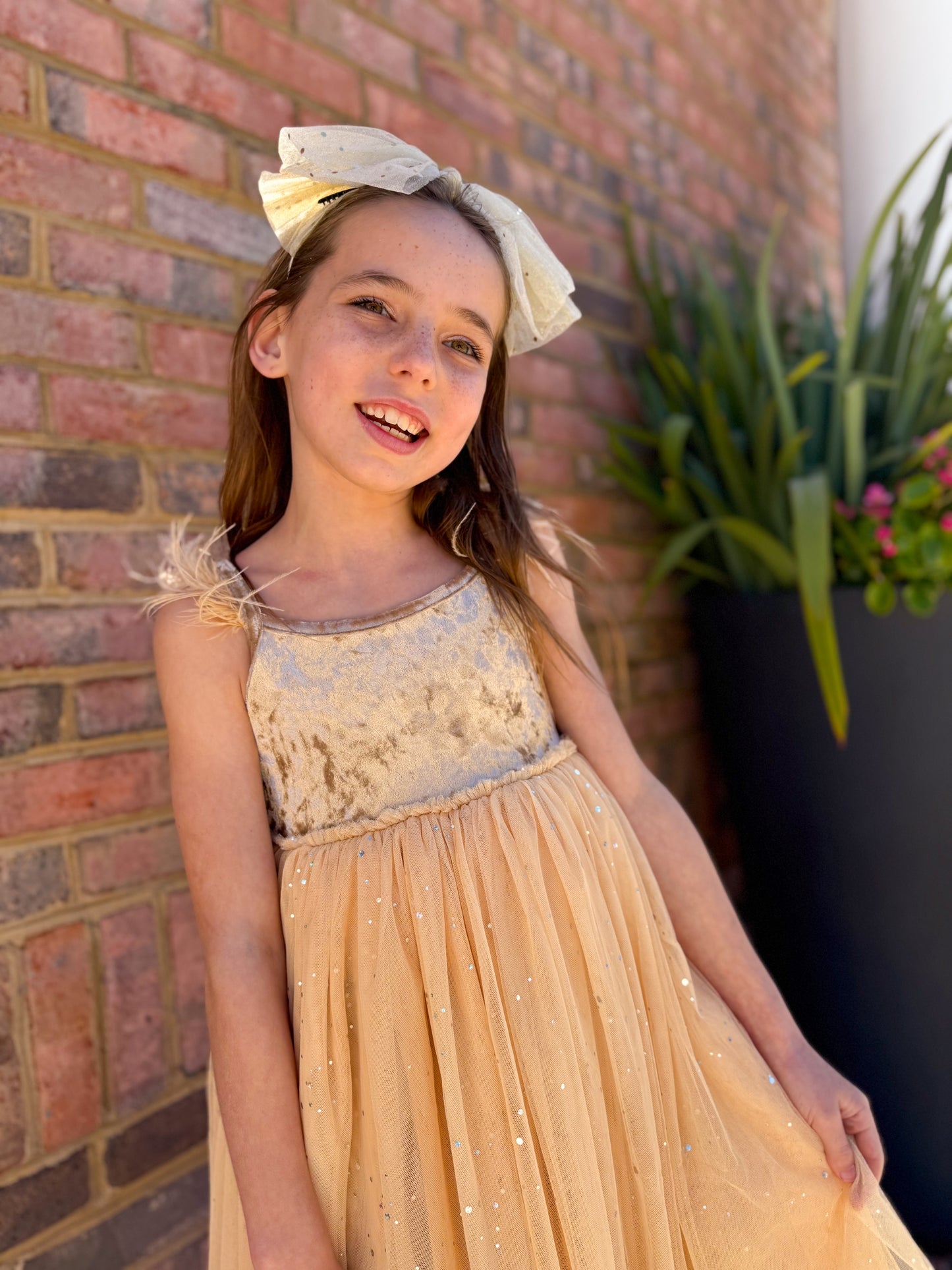 Jolie Dress in Golden Child | girls special occasion dress |
