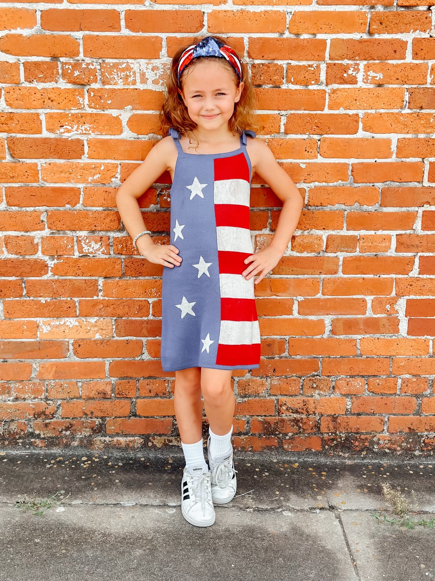 June + Grey American Flag Dress